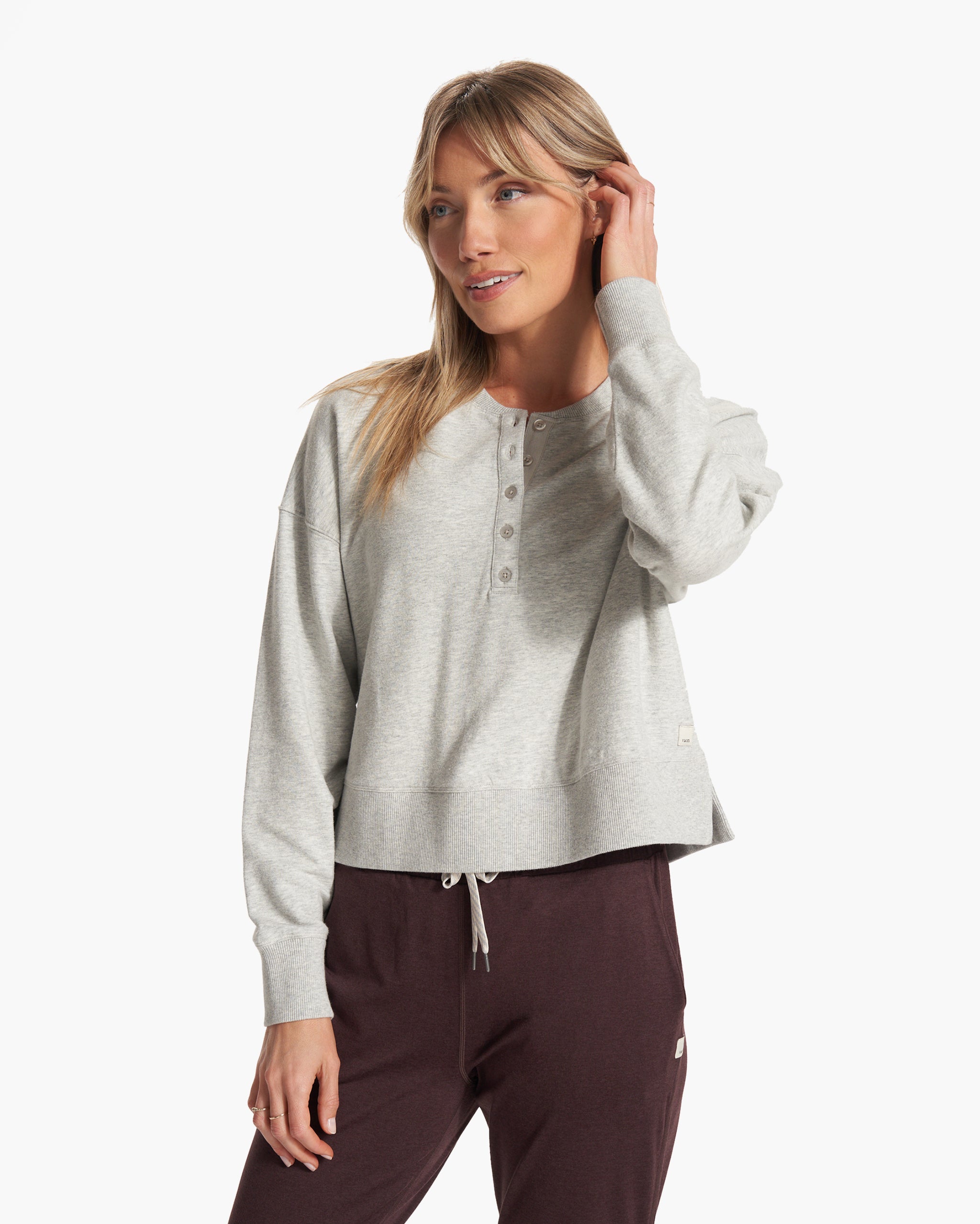 Laguna Henley | Light Heather Grey - Image 2