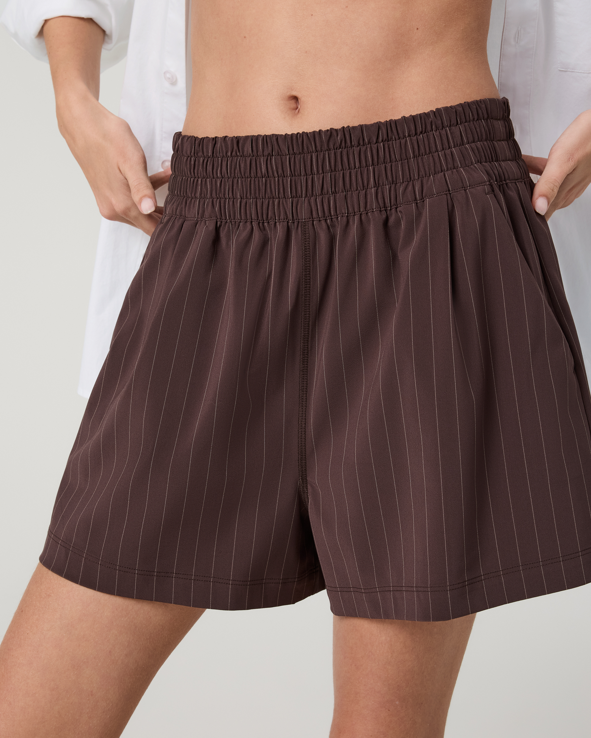 Villa Short | French Roast Pinstripe