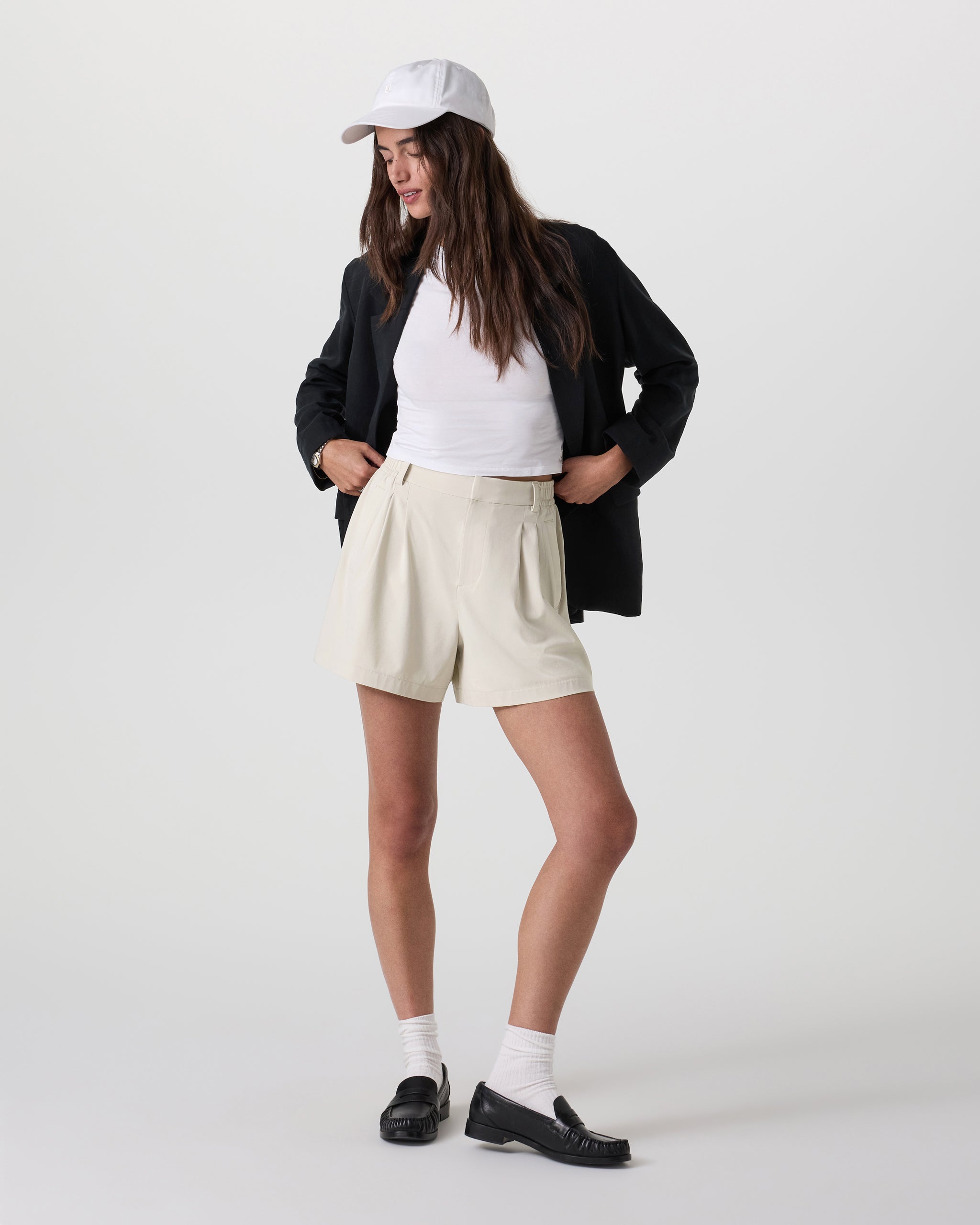 Villa Trouser Shorts | Mushroom - Image 2