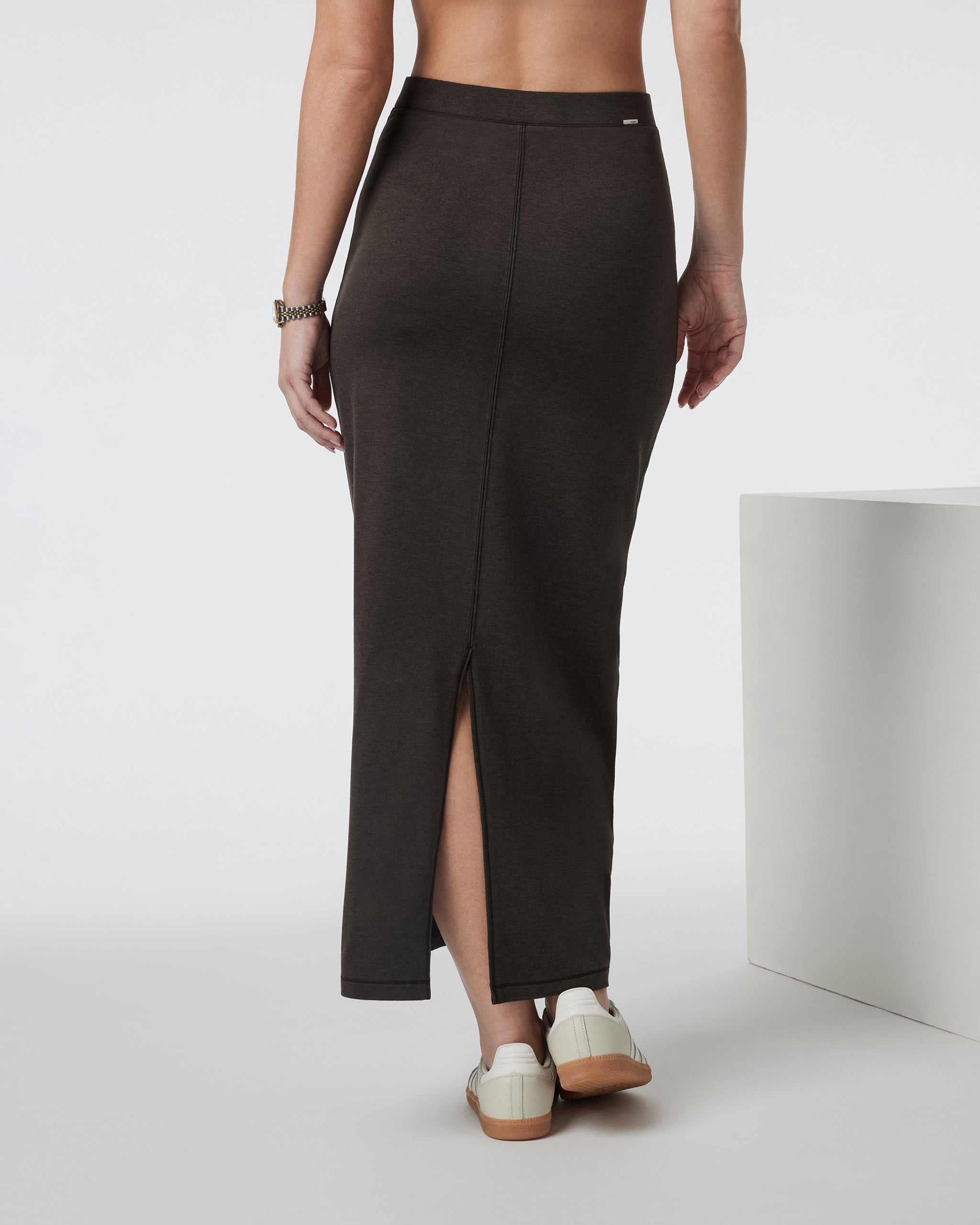 Halo Column Skirt | Dark Java Heather - Image 3