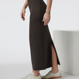 Halo Column Skirt | Dark Java Heather