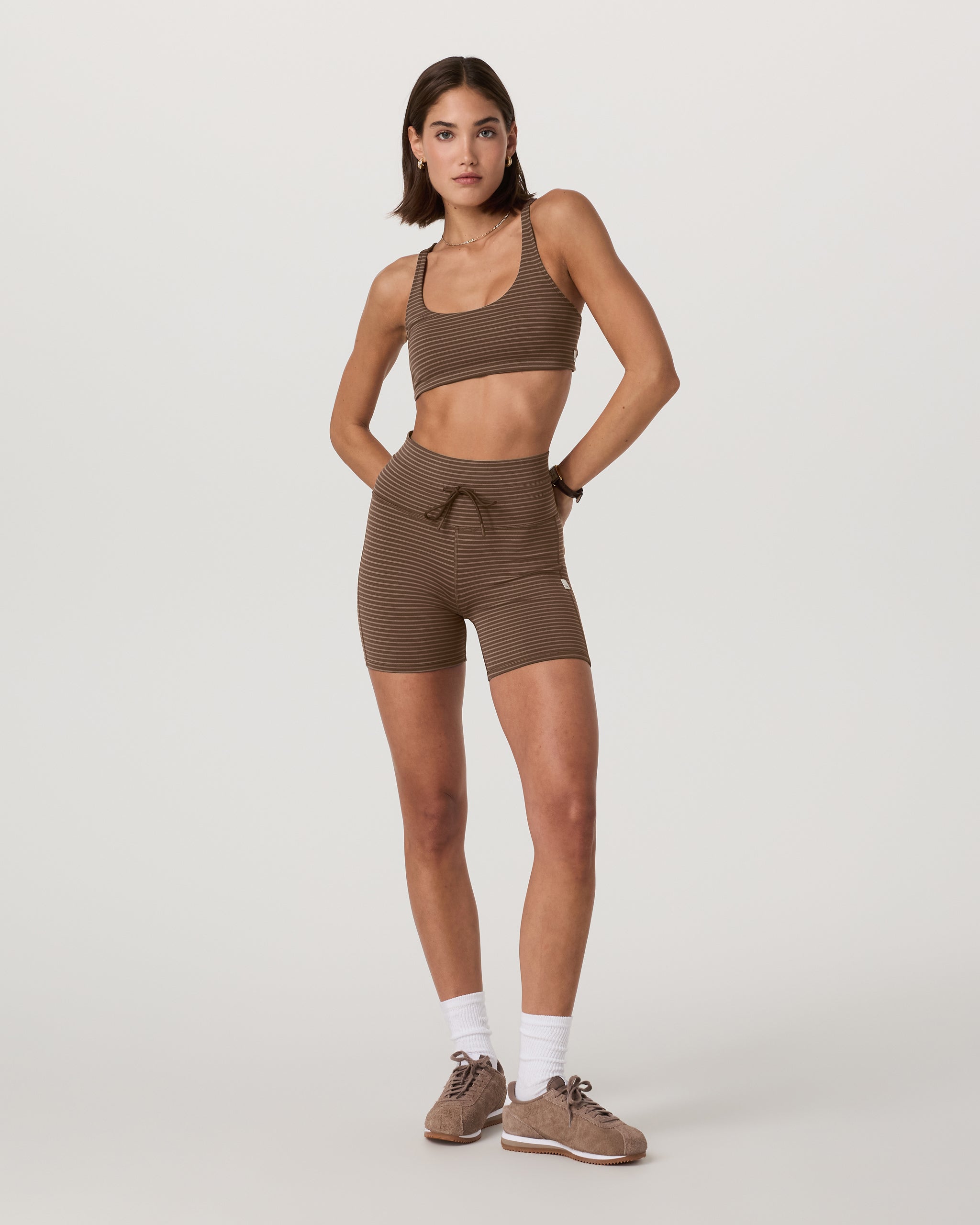 Stripe Daily Short | Espresso Stripe - Image 2