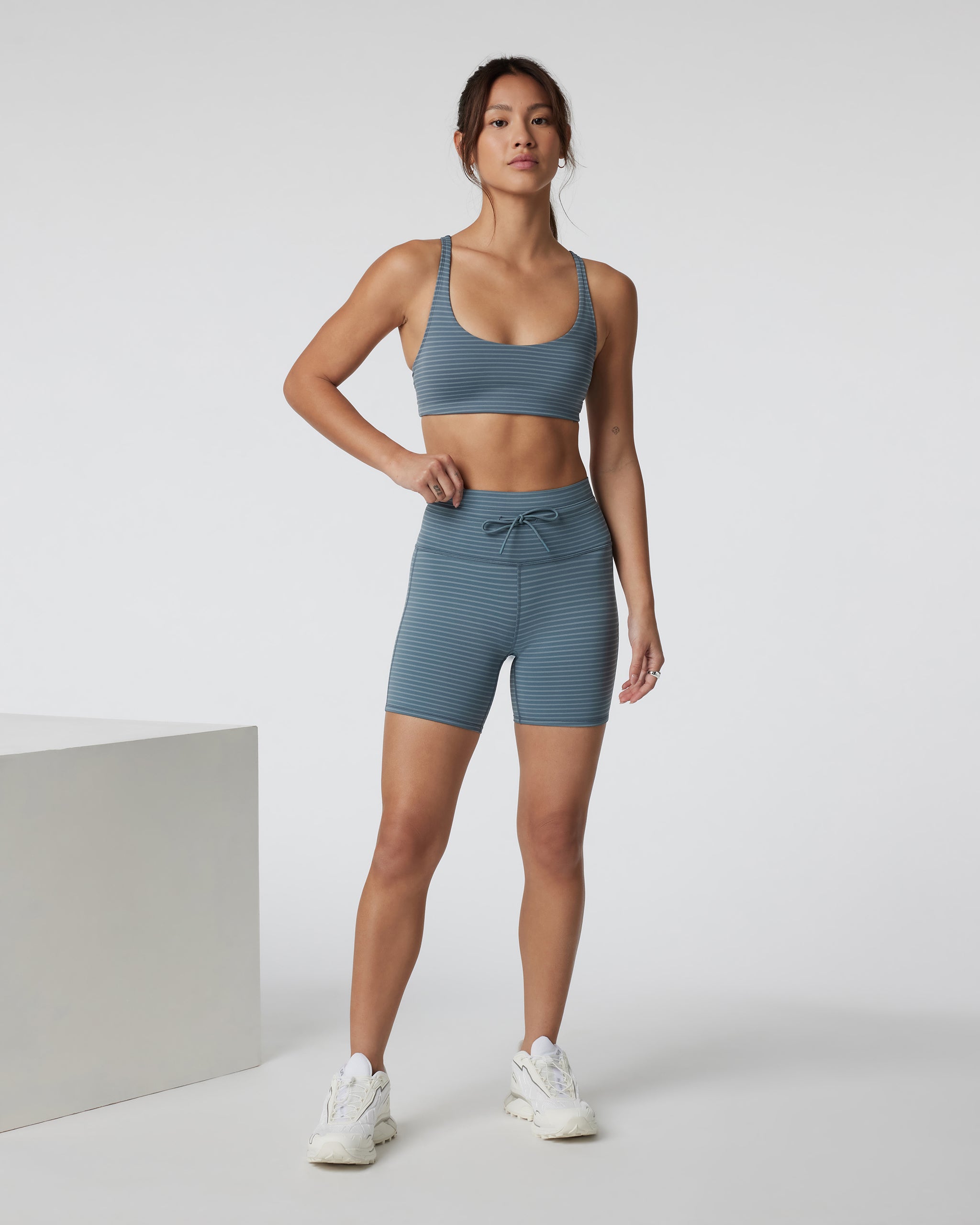 Stripe Daily Short | Smoke Blue Stripe - Image 3