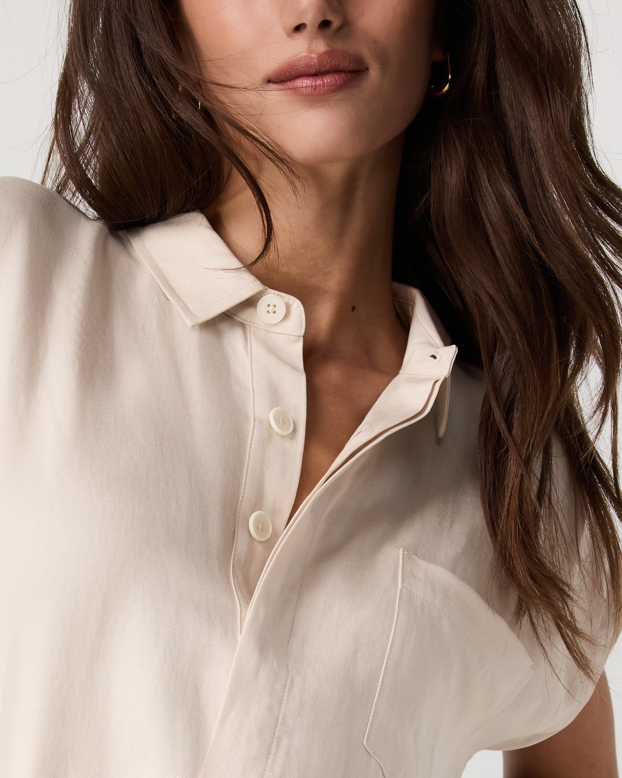 Trestles Twill Romper | Sand Dollar - Image 2