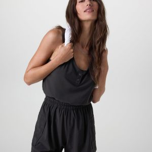 Villa Utility Romper | Black