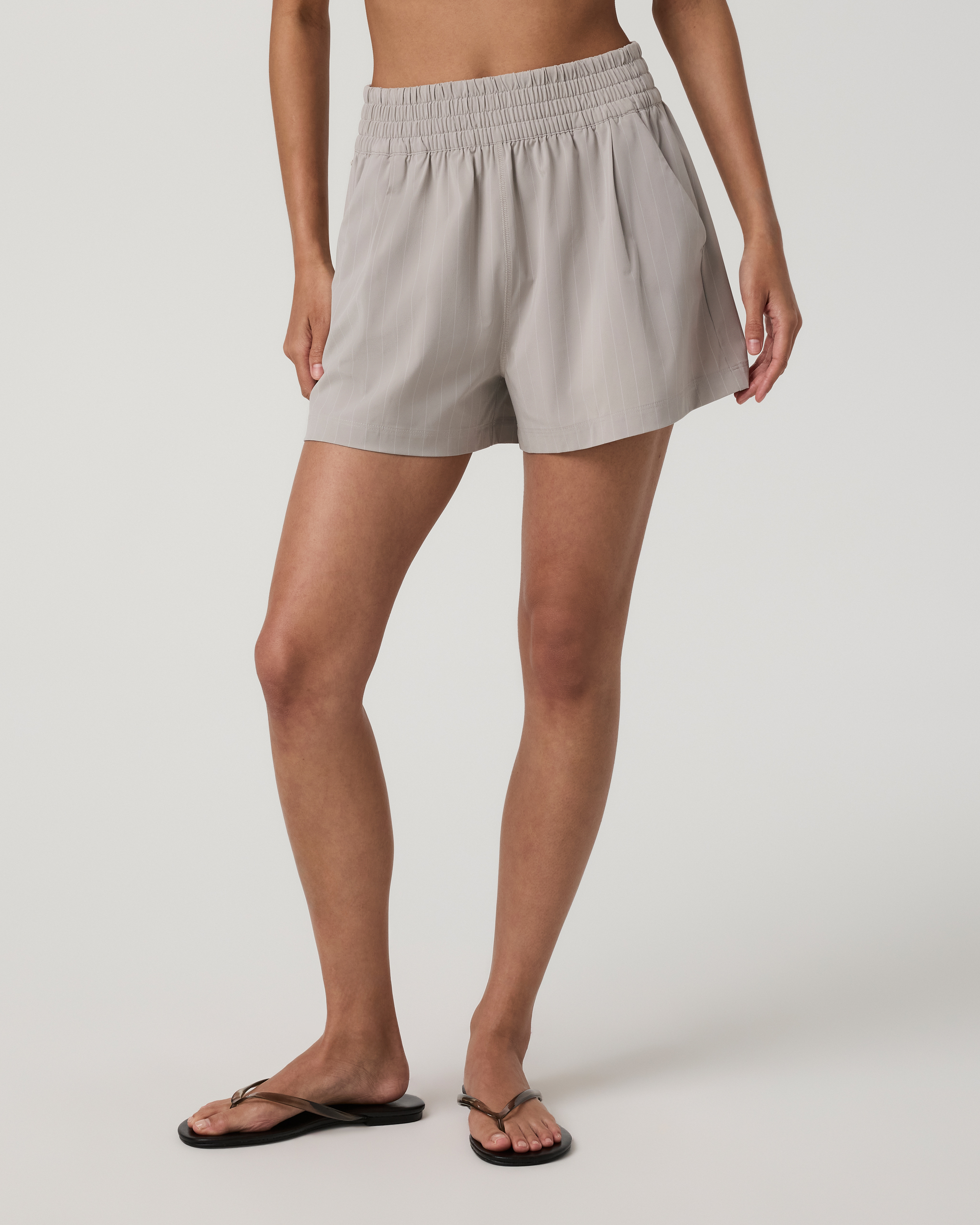 Villa Pinstripe Short | Suede Pinstripe - Image 2