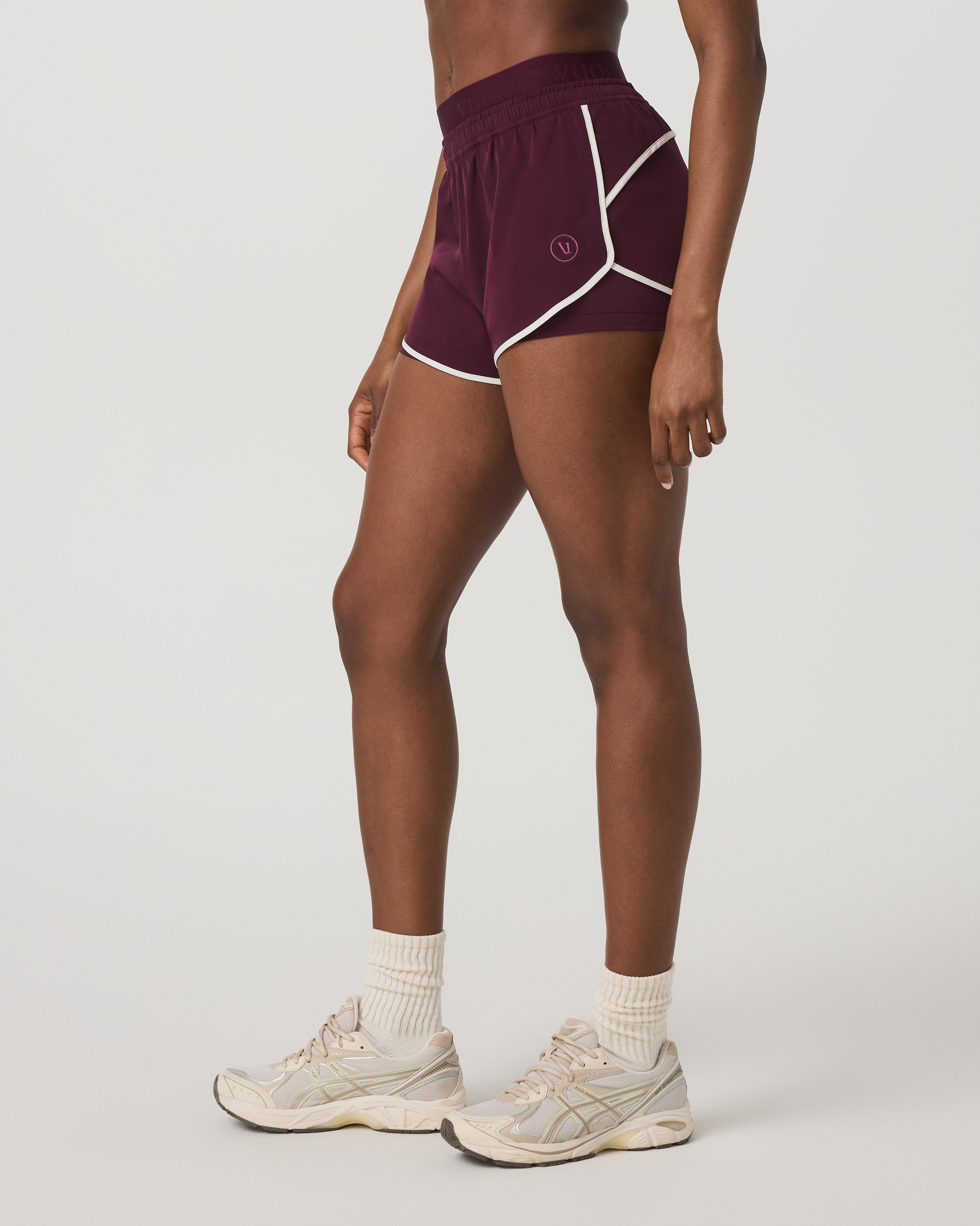 Luna Piped Short | Cerise