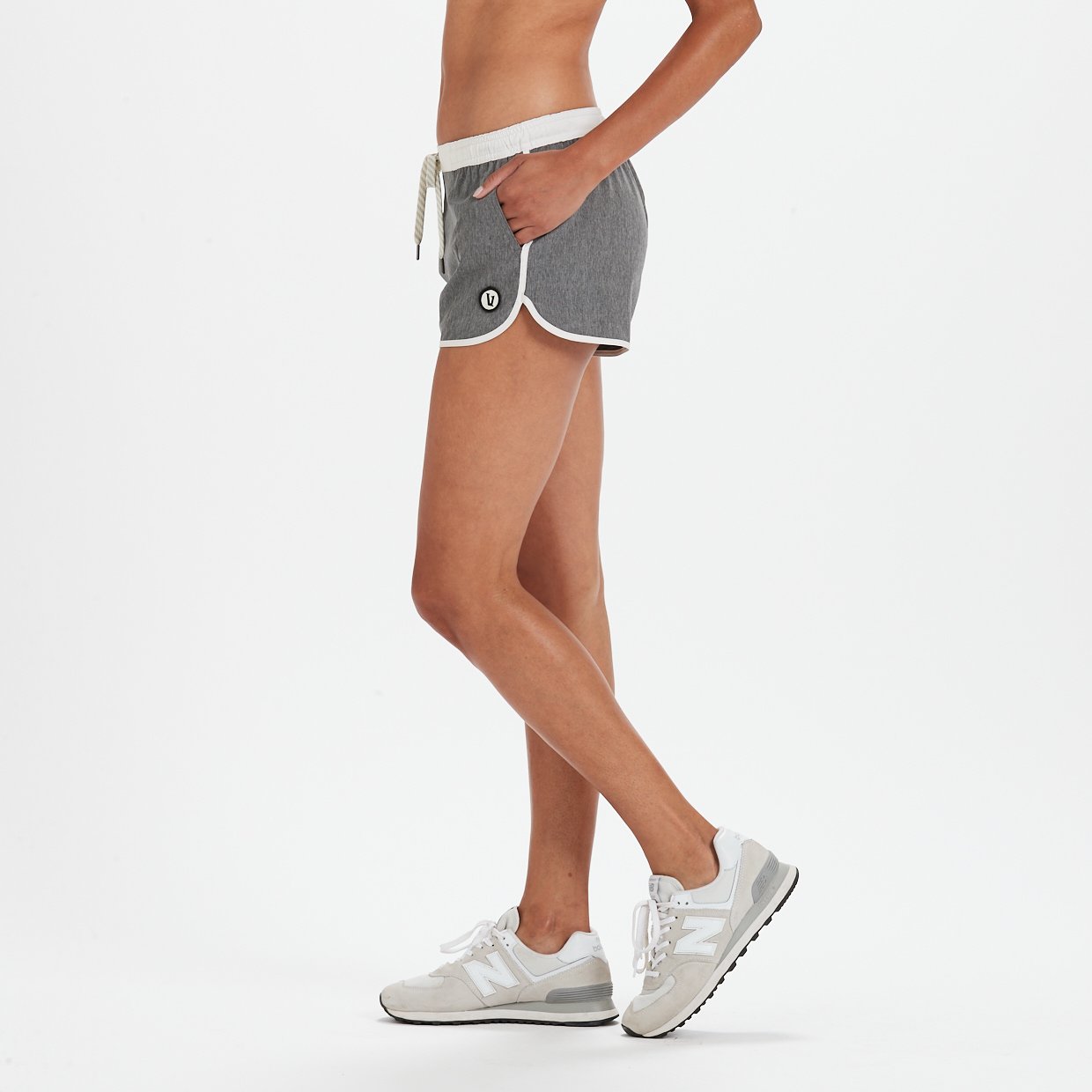 Tavi Short | Grey Linen Texture - Image 2