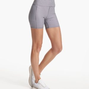 Studio Pocket Short | White Gingham Plaid