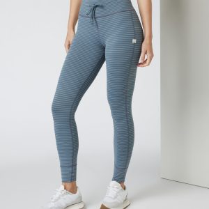 Stripe Daily Legging | Smoke Blue Stripe
