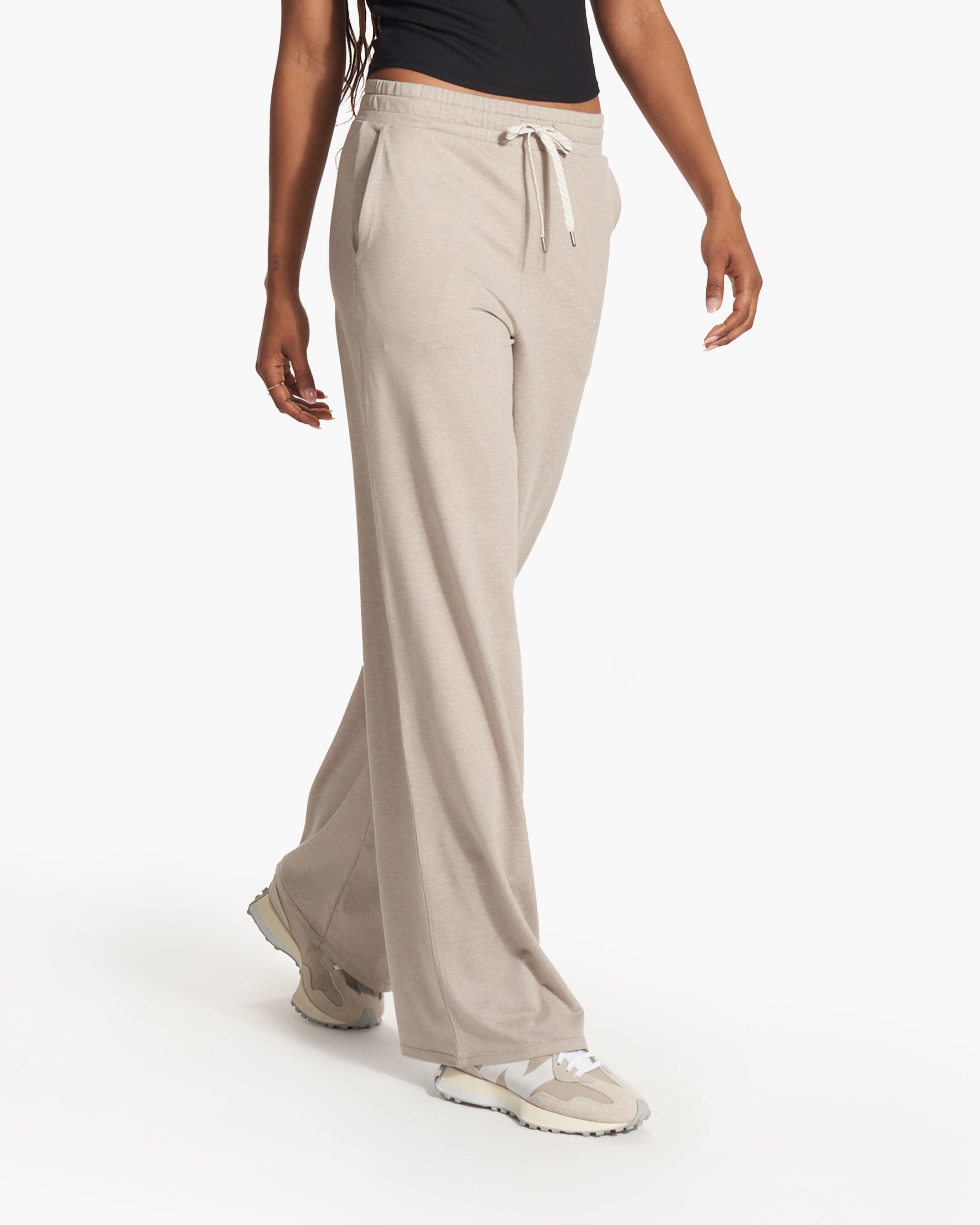 Halo Essential Wideleg Pant - Long | Dark Salt Heather - Image 2
