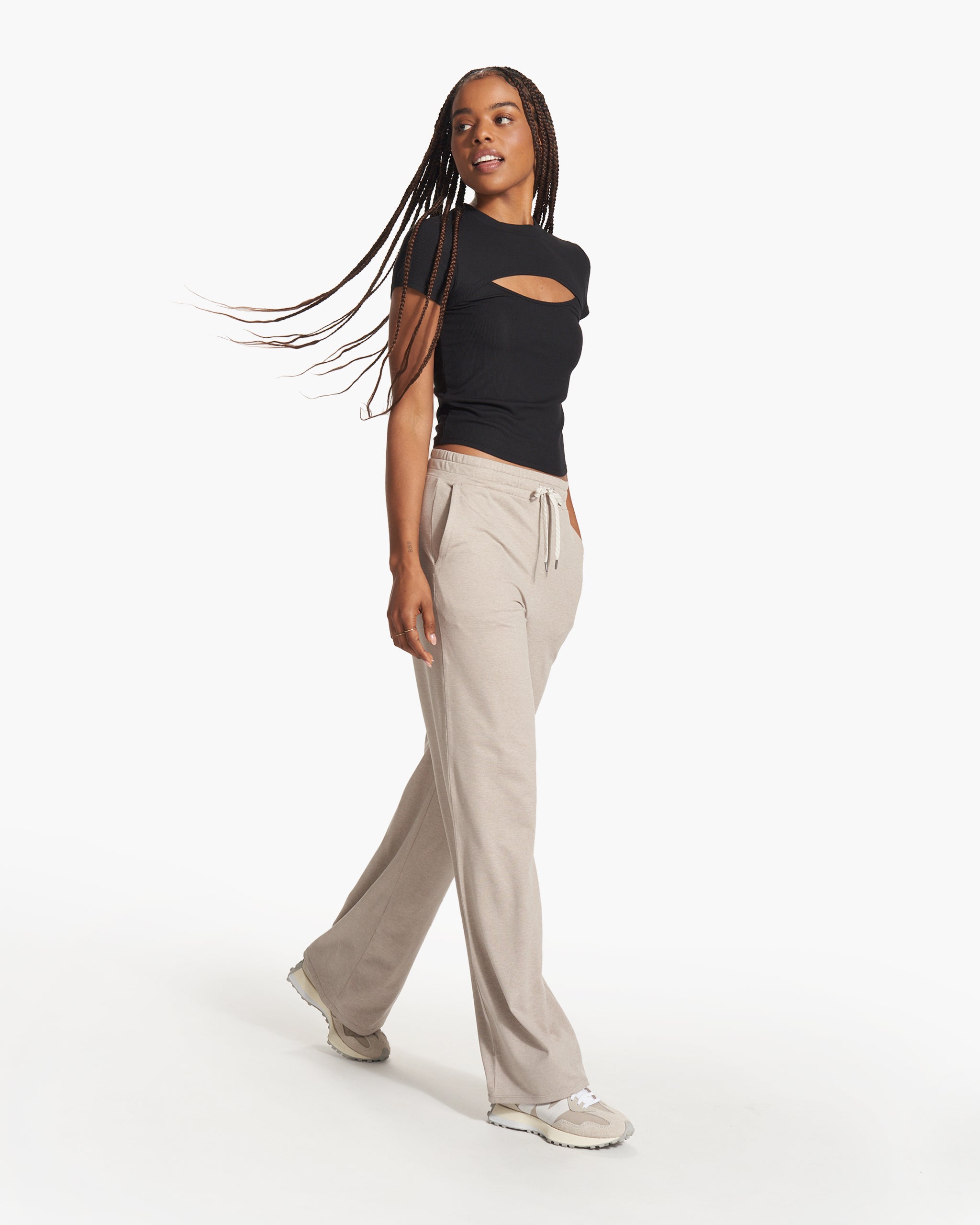 Halo Essential Wideleg Pant - Long | Dark Salt Heather - Image 4