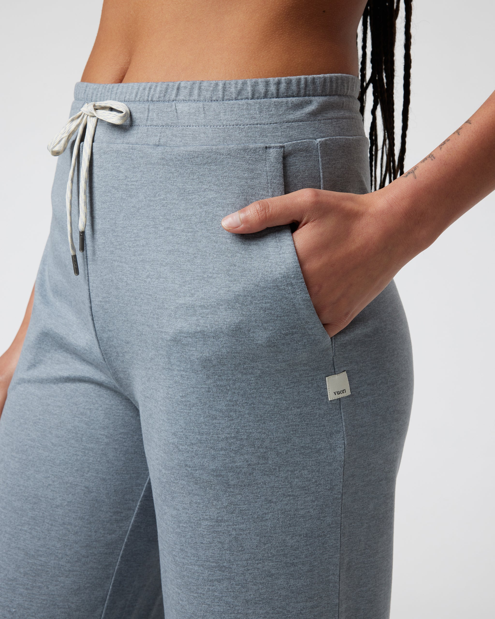 Halo Essential Wideleg Pant - Long | Mallorca Heather - Image 4