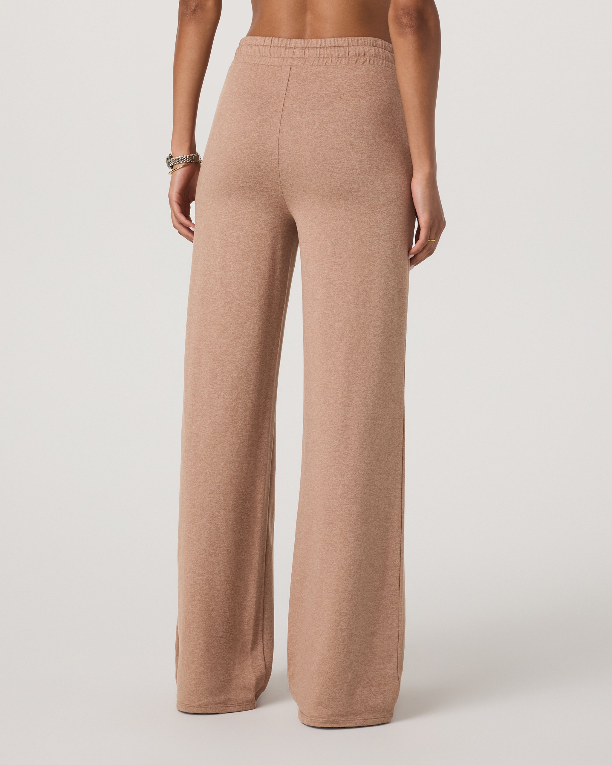 Halo Essential Wideleg Pant - Long | Nutmeg Heather - Image 3
