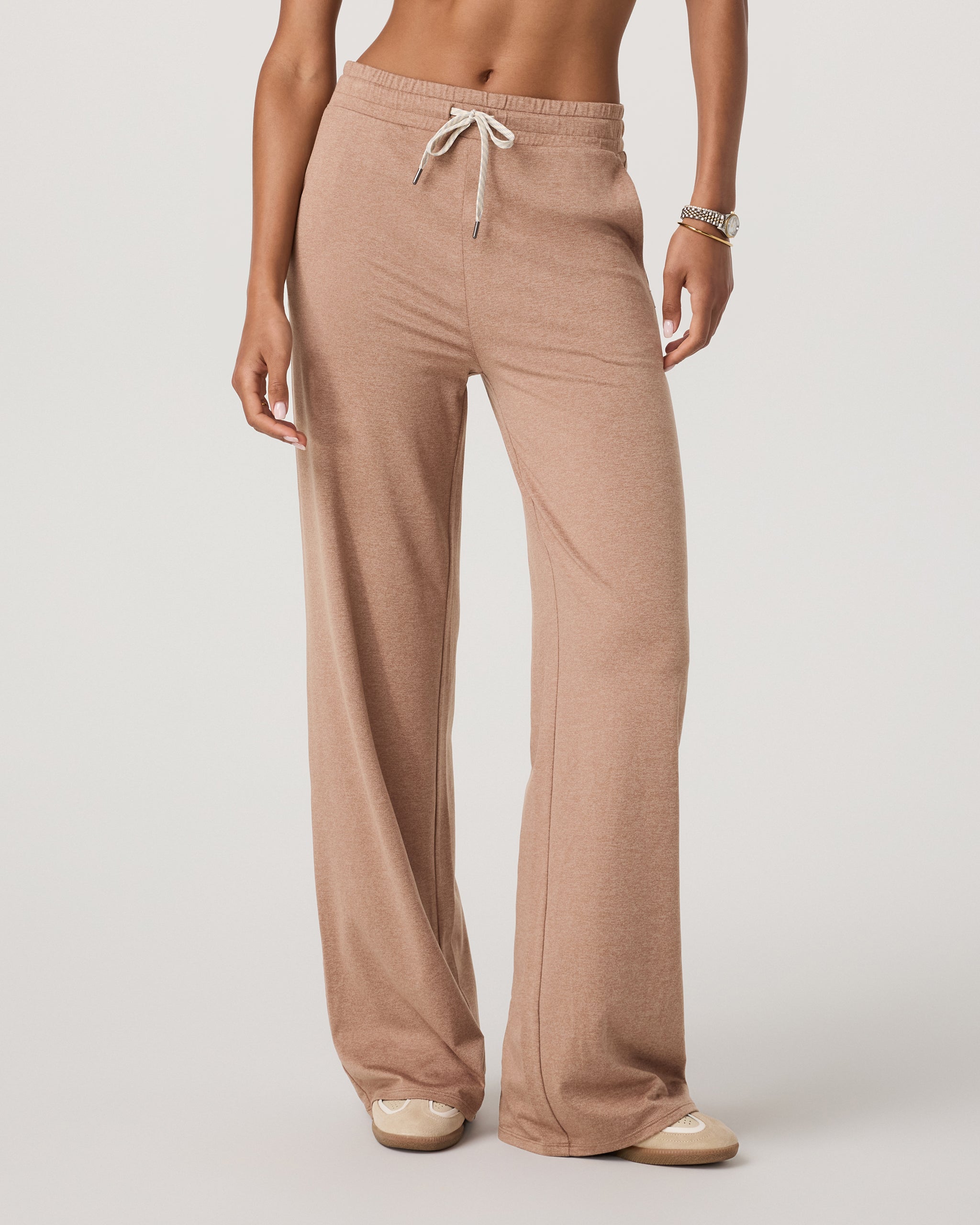 Halo Essential Wideleg Pant | Nutmeg Heather