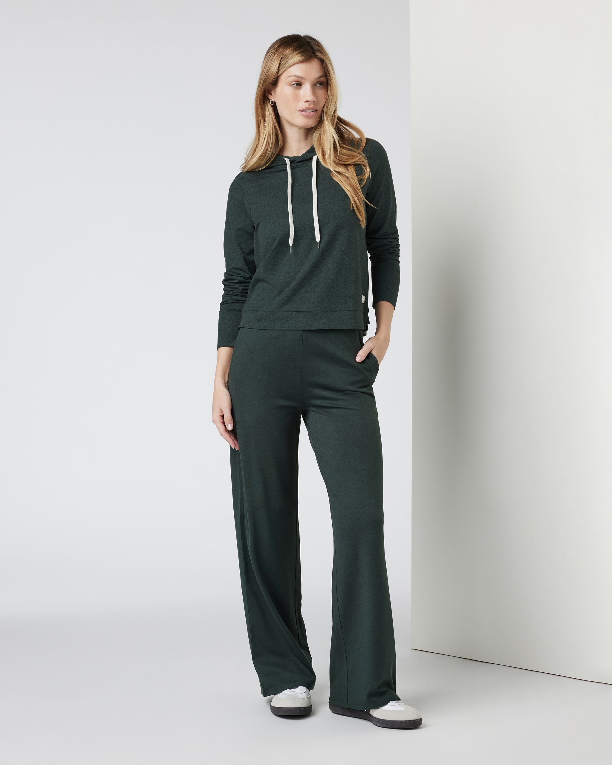 Halo Essential Wideleg Pant - Short | Aspen Heather - Image 2