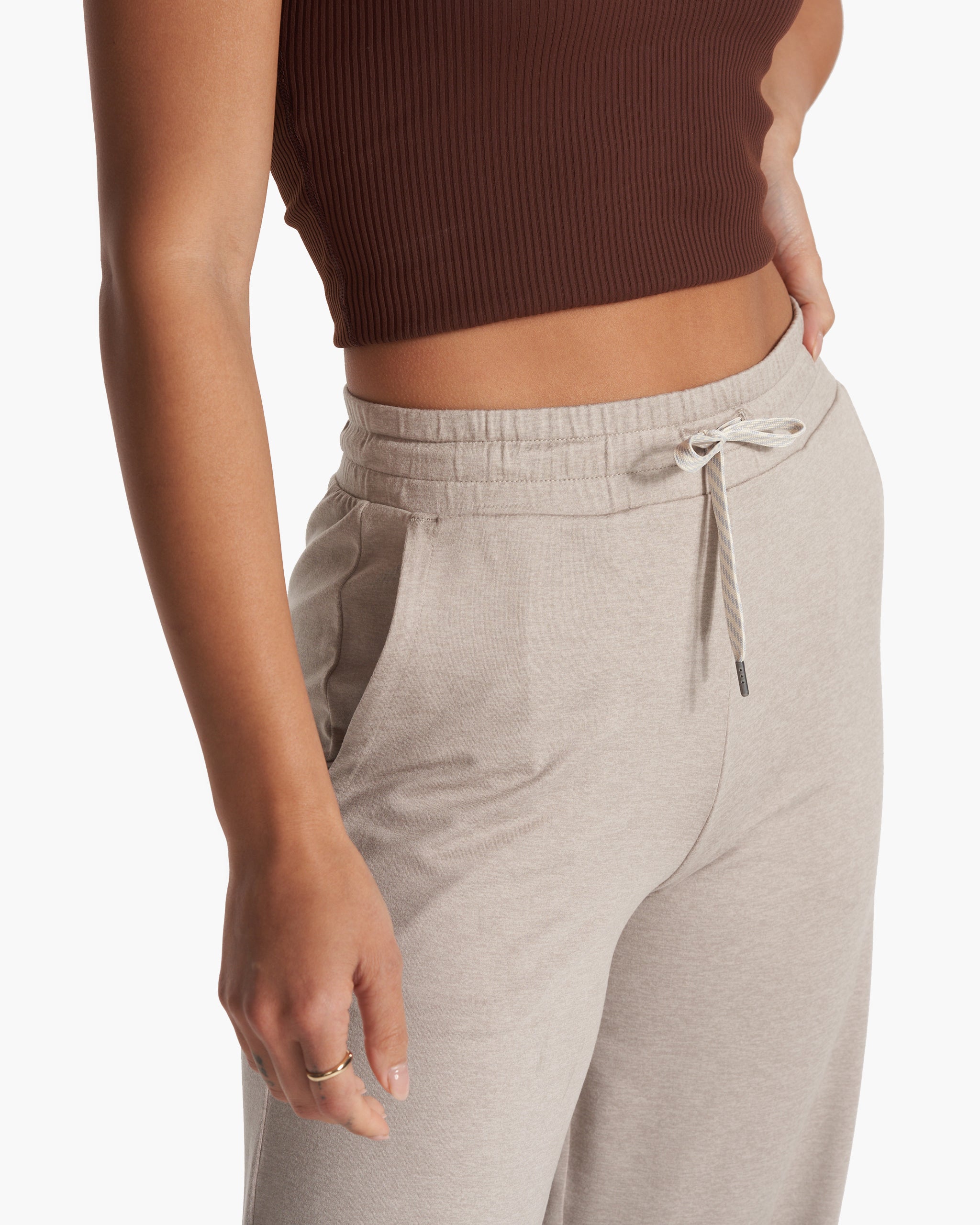 Halo Essential Wideleg Pant - Short | Dark Salt Heather - Image 3