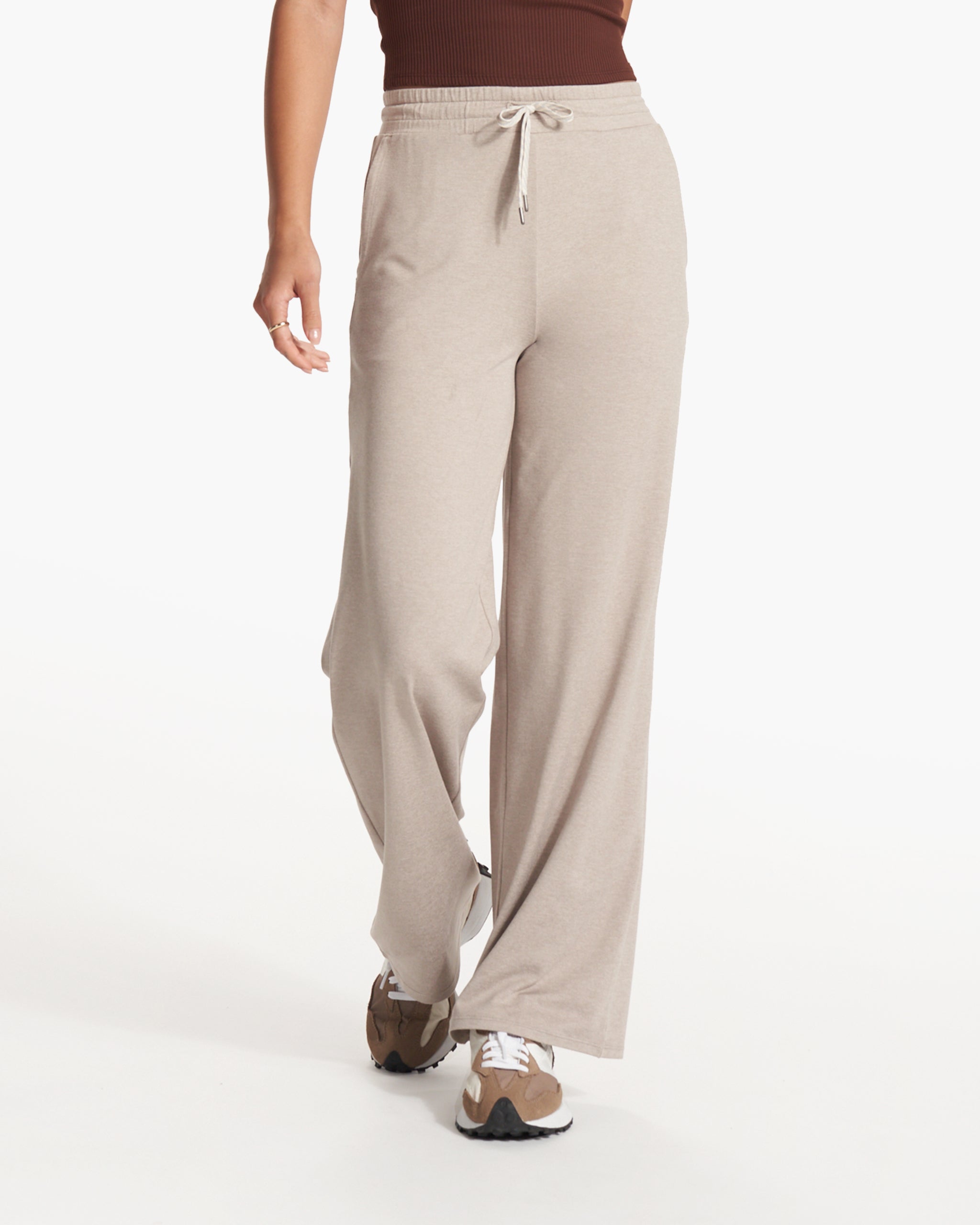 Halo Essential Wideleg Pant - Short | Dark Salt Heather - Image 2
