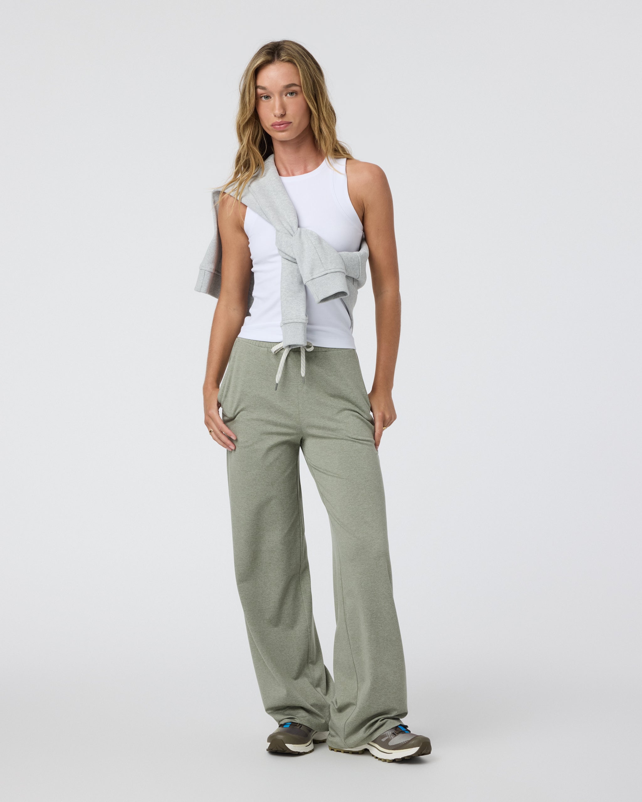Halo Essential Wideleg Pant | Laurel Heather - Image 2