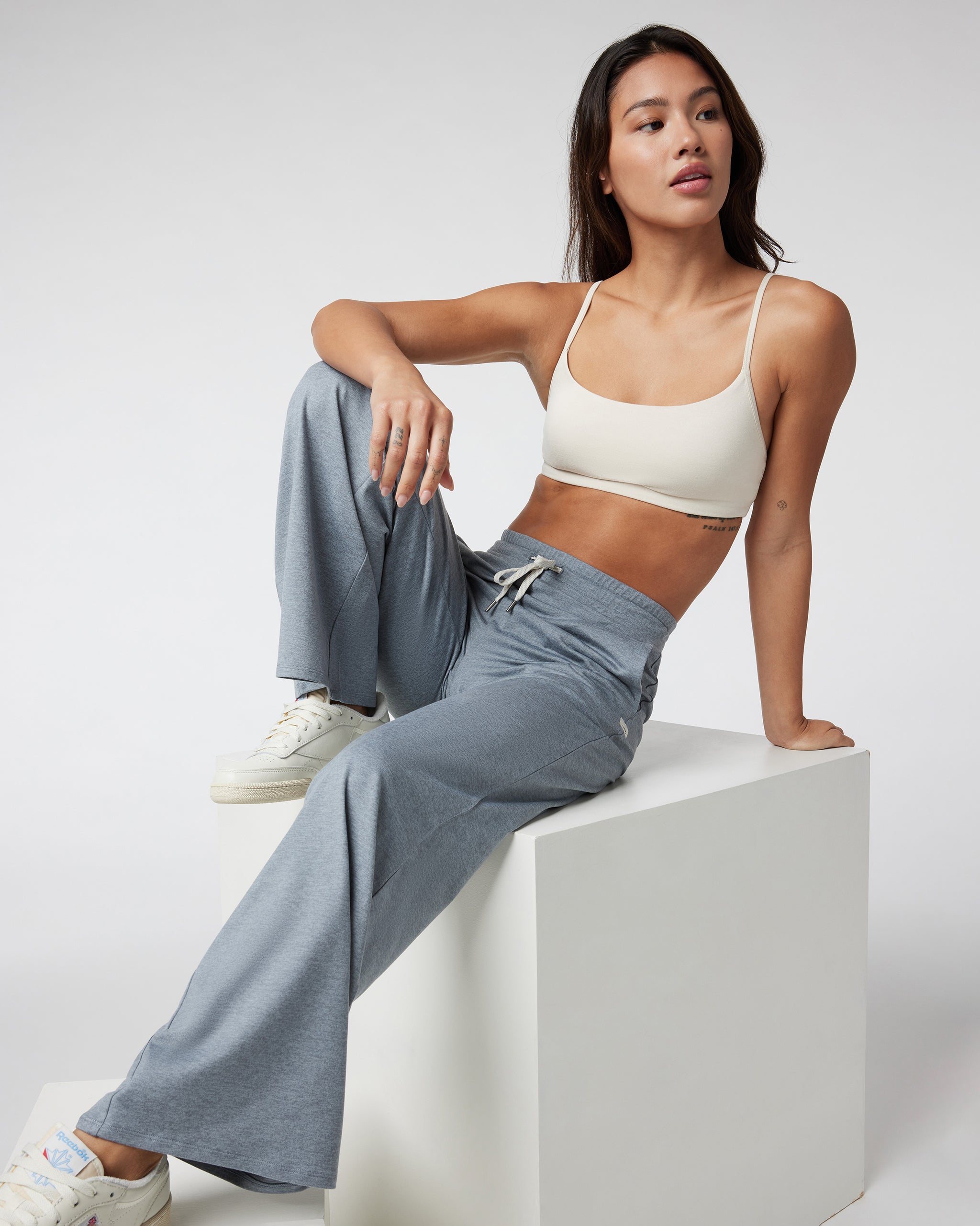 Halo Essential Wideleg Pant - Short | Mallorca Heather - Image 2