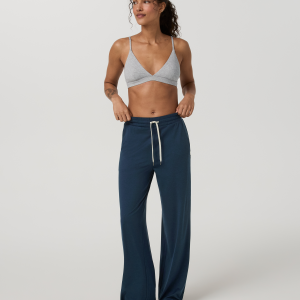 Halo Essential Wideleg Pant - Short | Blue Coast Heather