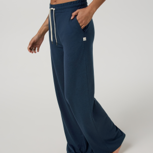 Halo Essential Wideleg Pant - Long | Blue Coast Heather