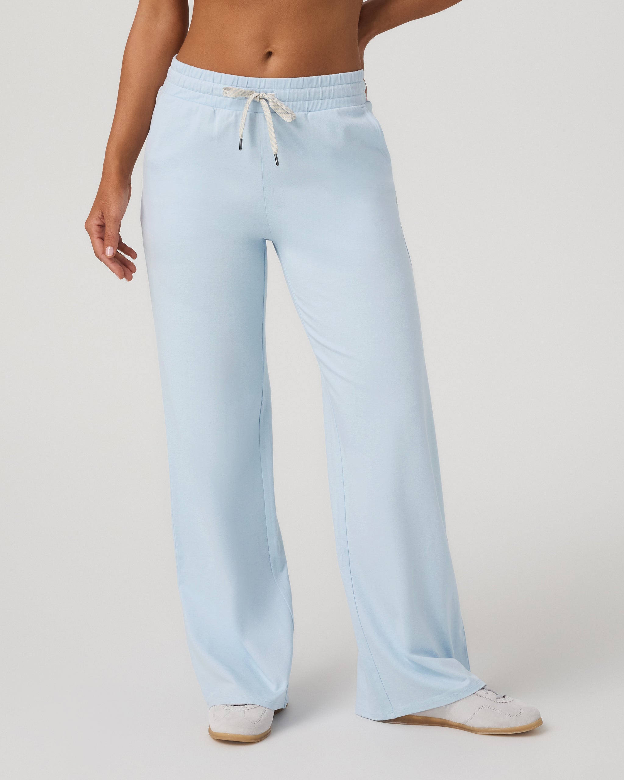 Halo Essential Wideleg Pant | Soft Sky Heather - Image 6