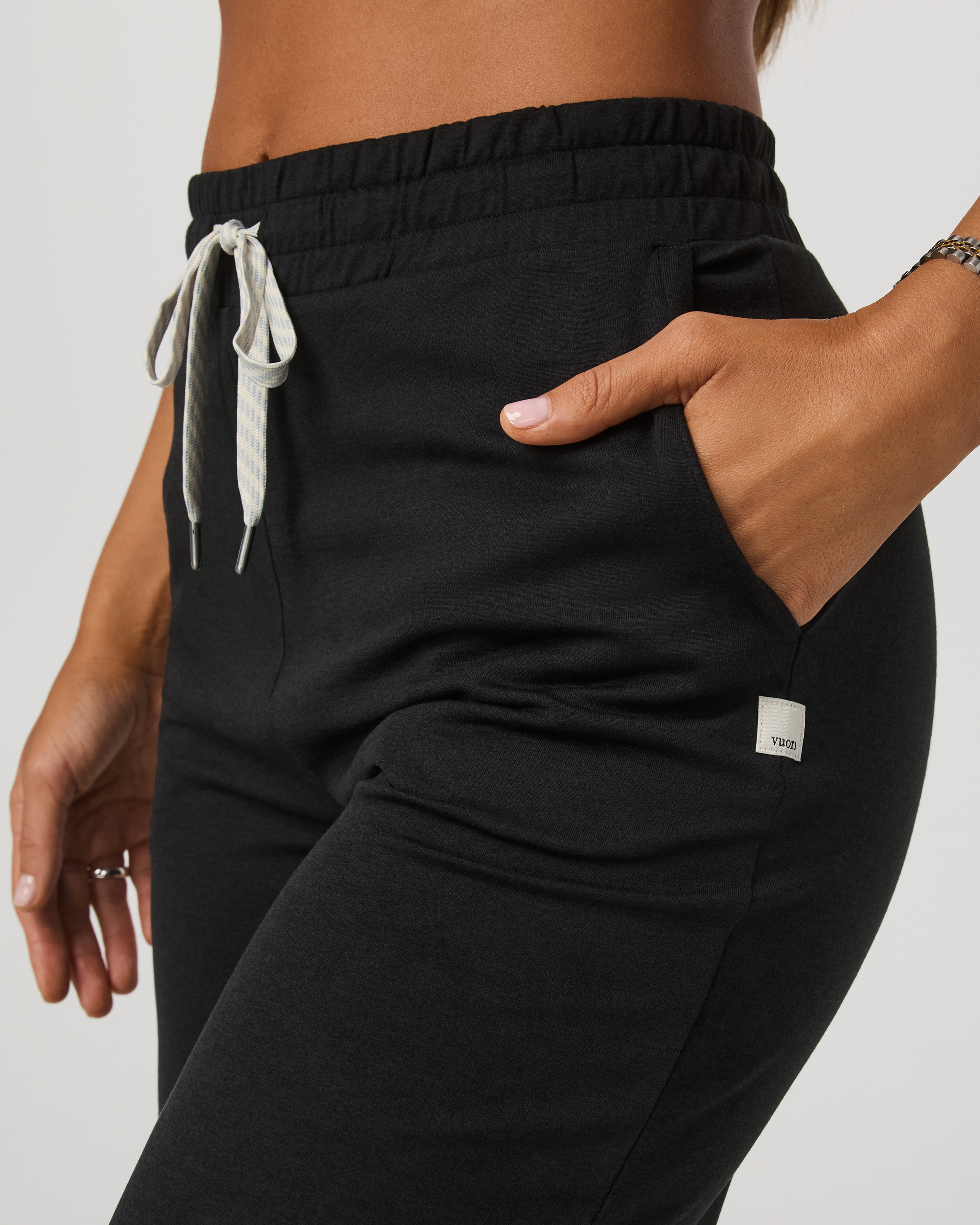 Halo Essential Wideleg Pant - Long | Black Heather - Image 5