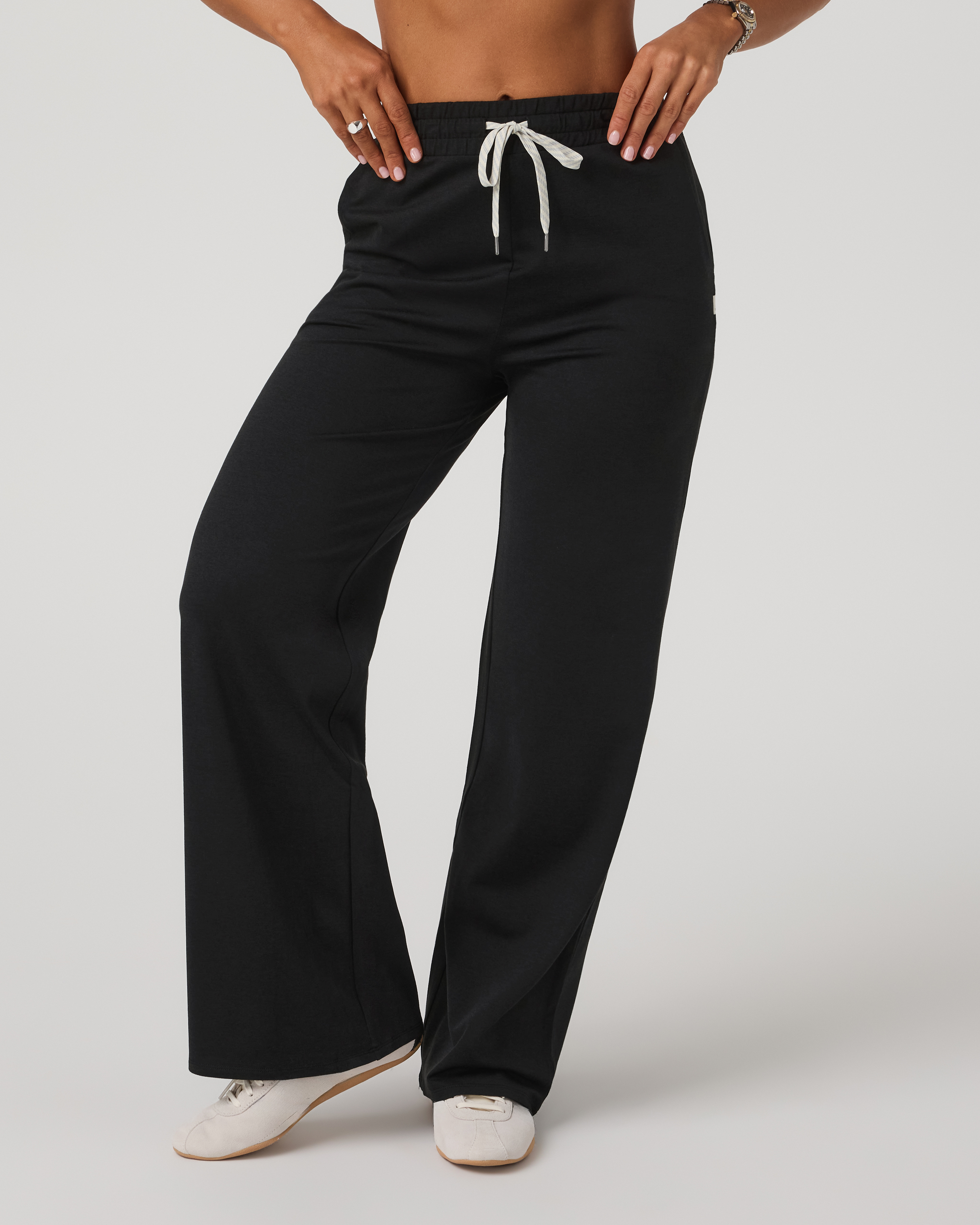 Halo Essential Wideleg Pant - Short | Black Heather - Image 5