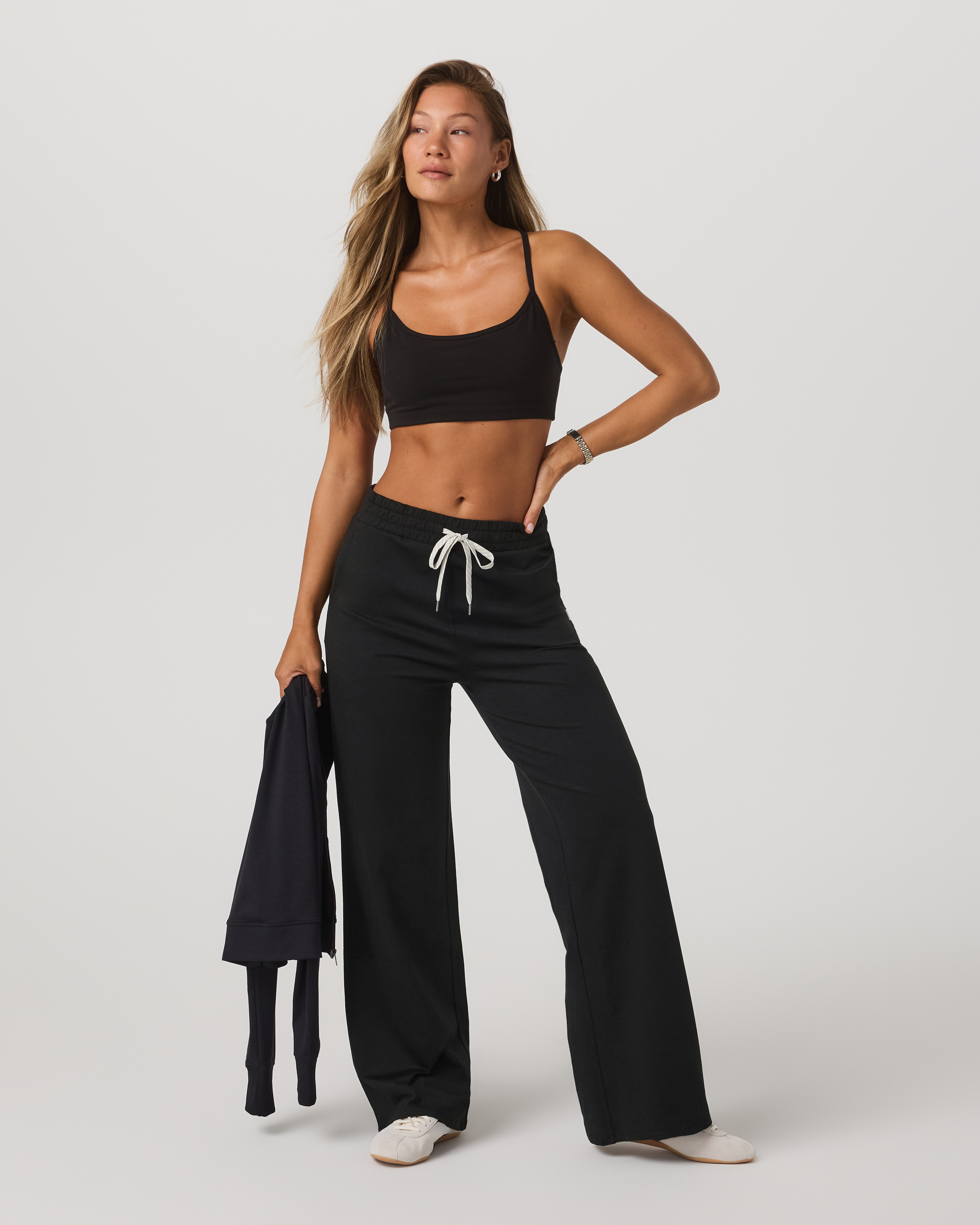 Halo Essential Wideleg Pant | Black Heather - Image 6