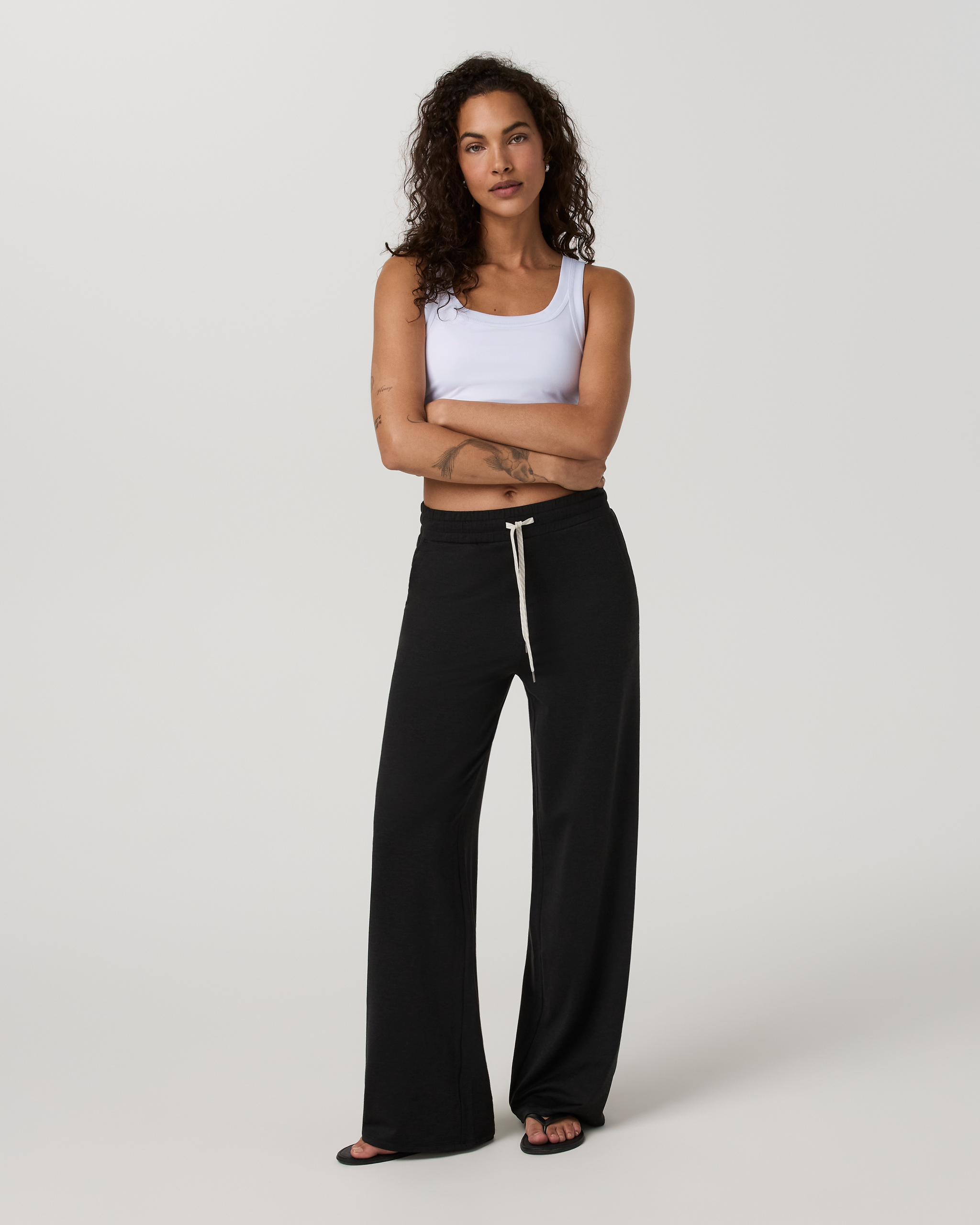 Halo Essential Wideleg Pant | Black Heather - Image 4