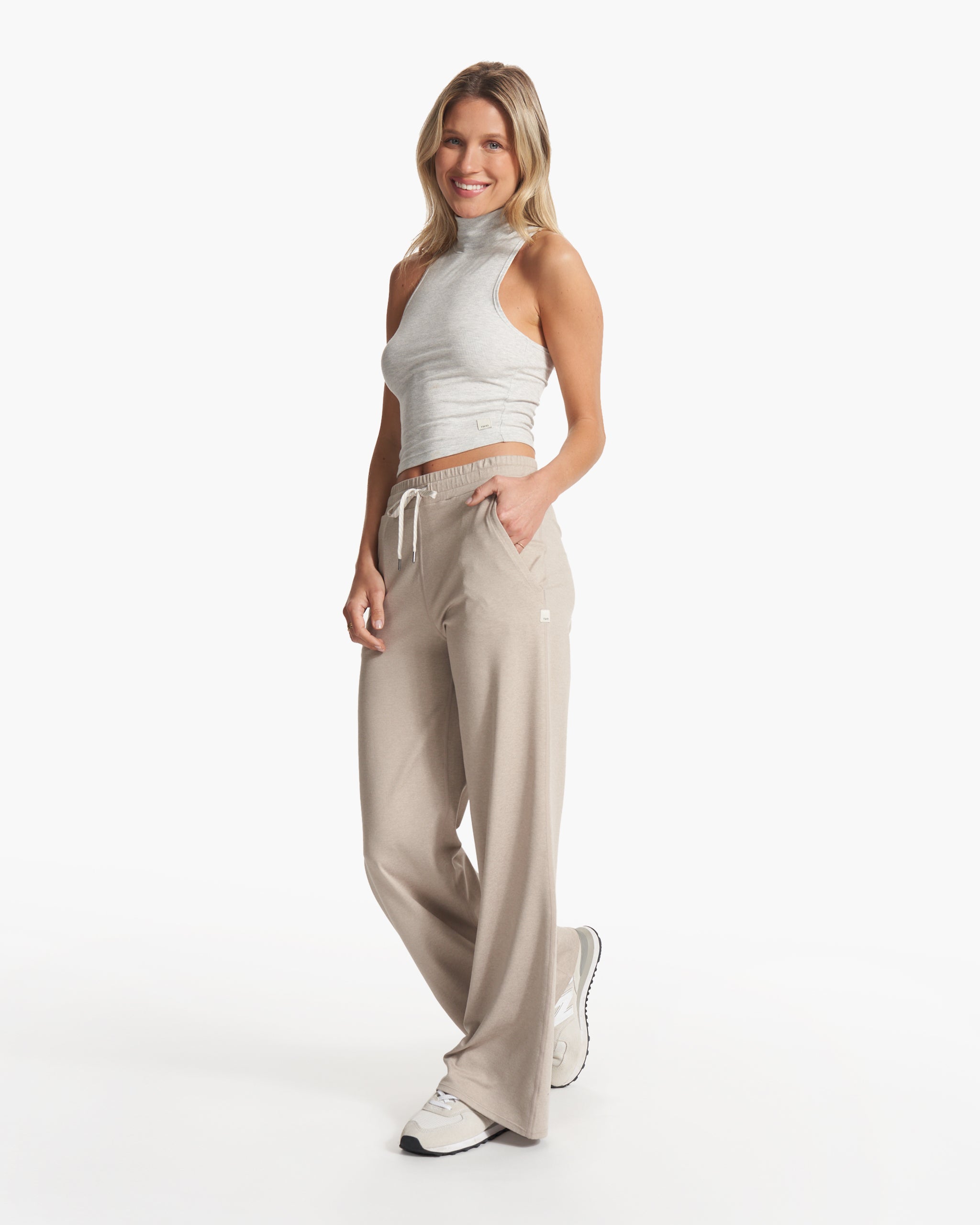 Halo Essential Wideleg Pant | Dark Salt Heather - Image 5