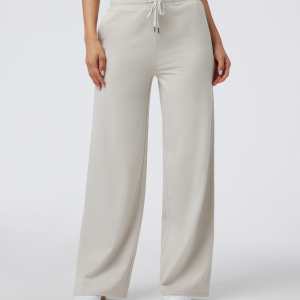 Halo Essential Wideleg Pant - Long | Ecru Heather