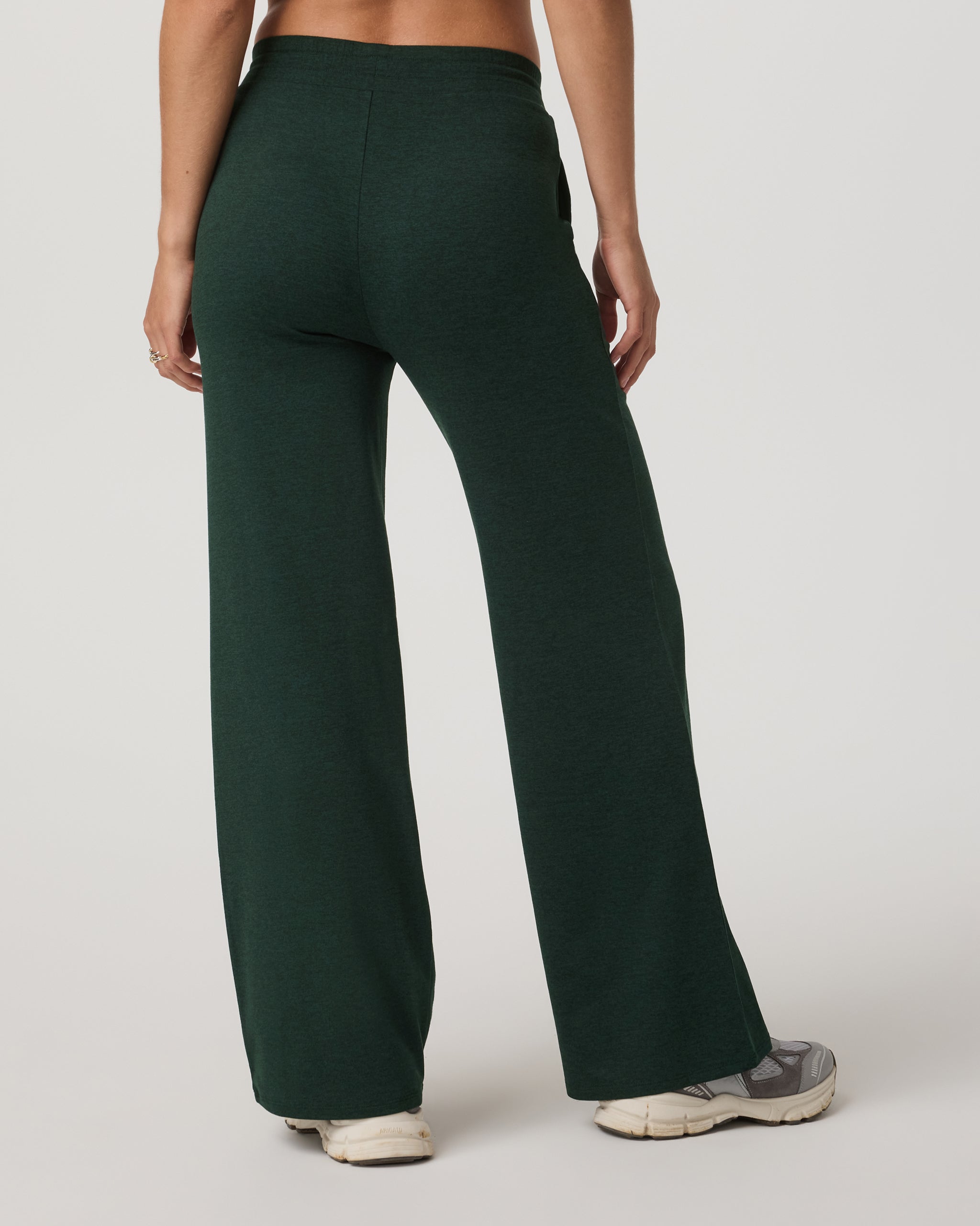 Halo Essential Wideleg Pant - Long | Evergreen Heather - Image 3