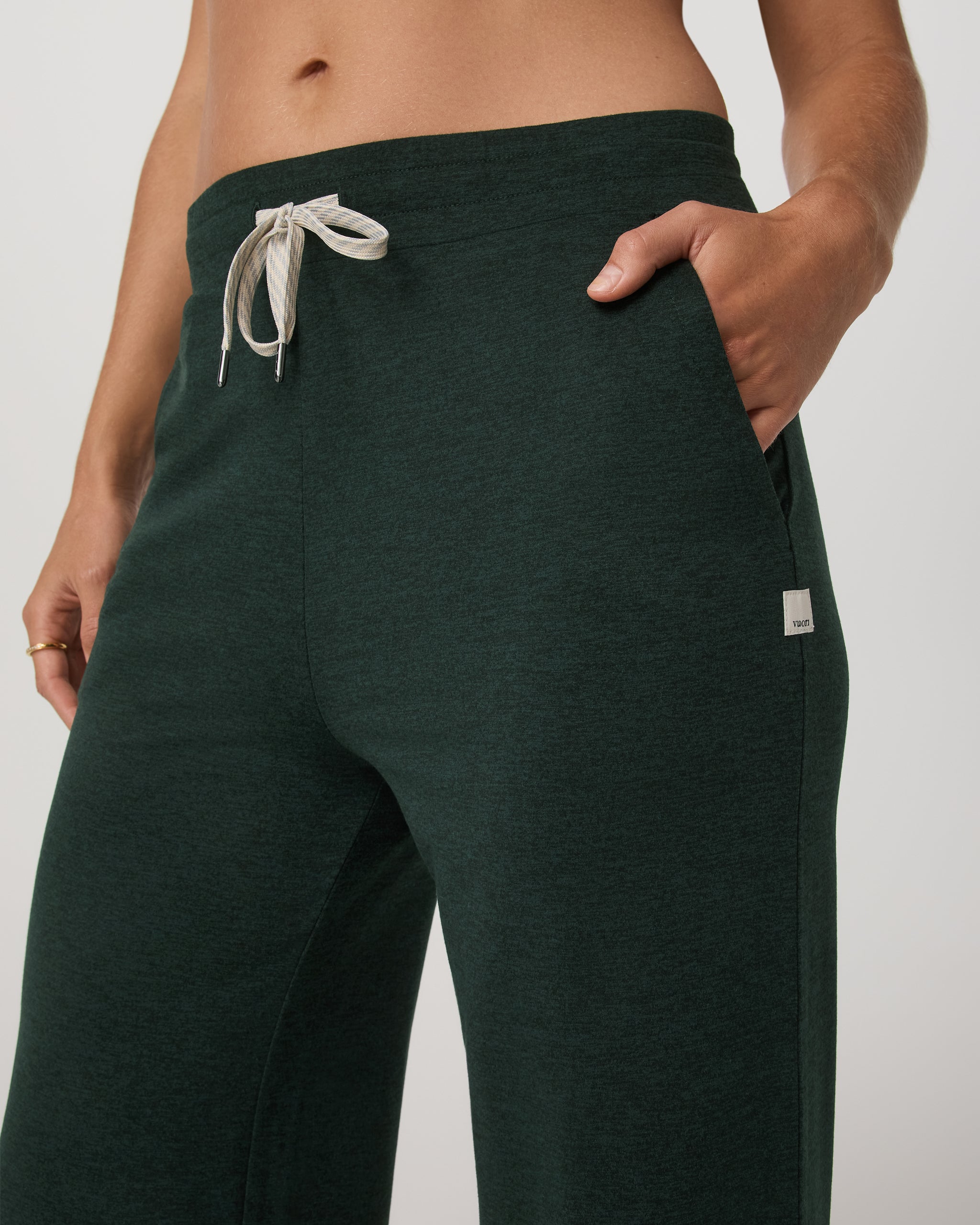 Halo Essential Wideleg Pant - Long | Evergreen Heather - Image 4