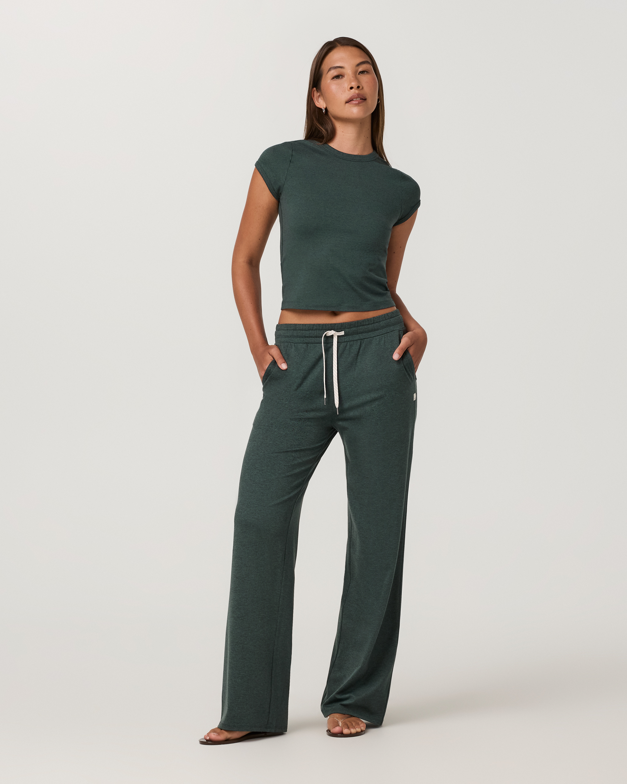 Halo Essential Wideleg Pant | Hemlock Heather - Image 6