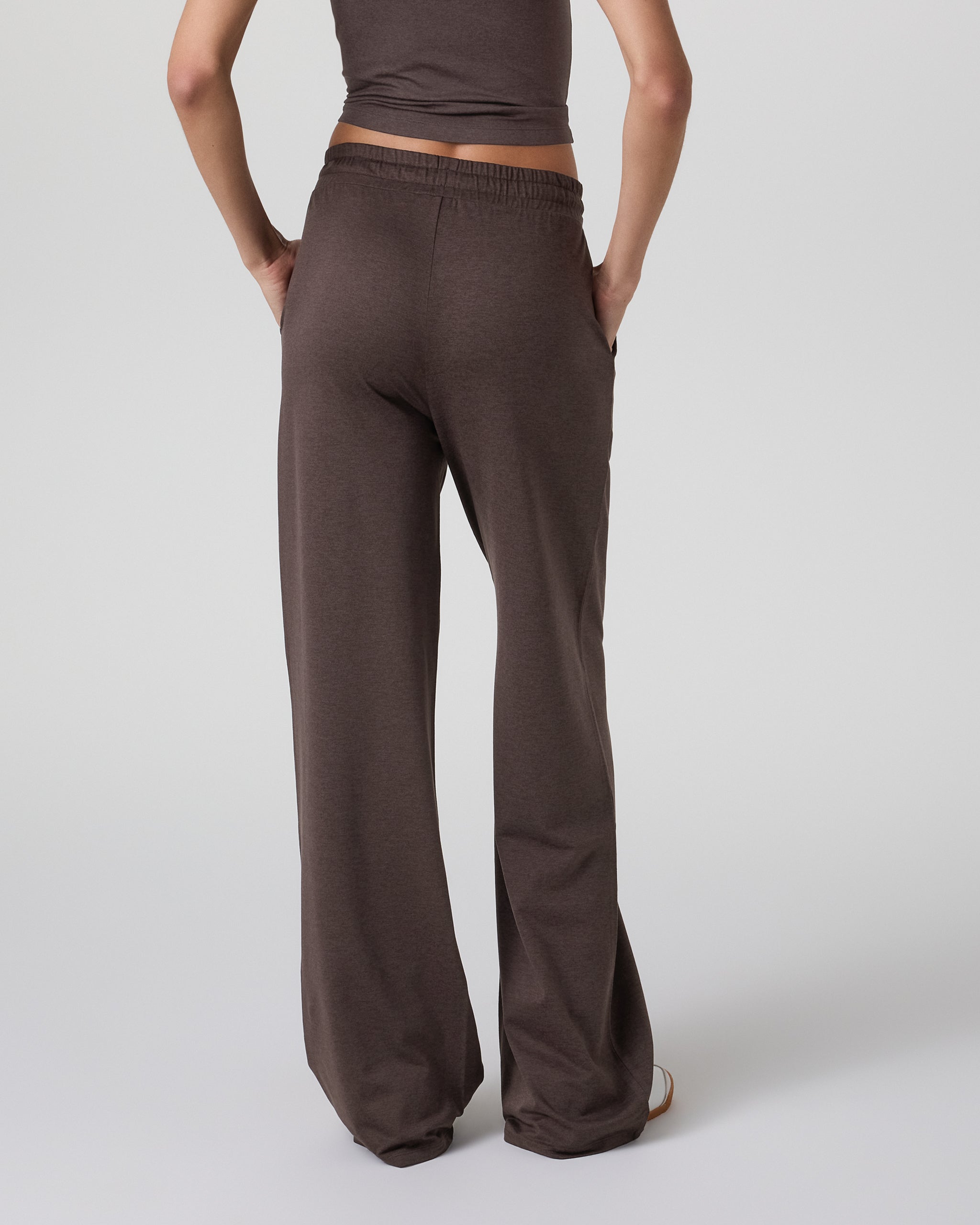 Halo Essential Wideleg Pant - Long | Java Heather - Image 3