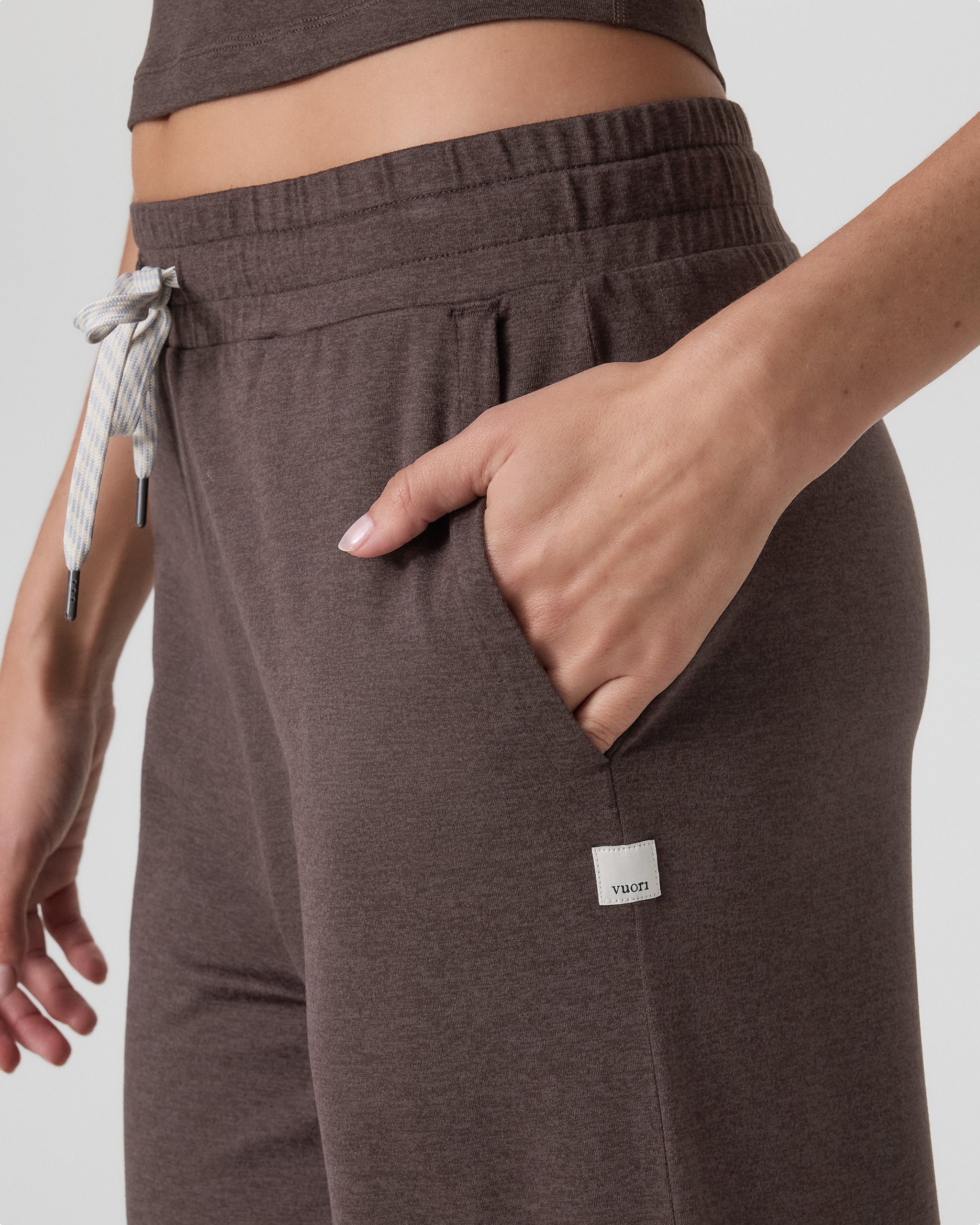 Halo Essential Wideleg Pant - Short | Java Heather - Image 3