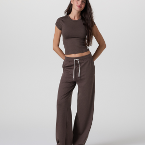 Halo Essential Wideleg Pant | Java Heather