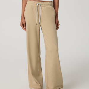 Halo Essential Wideleg Pant | Khaki Heather