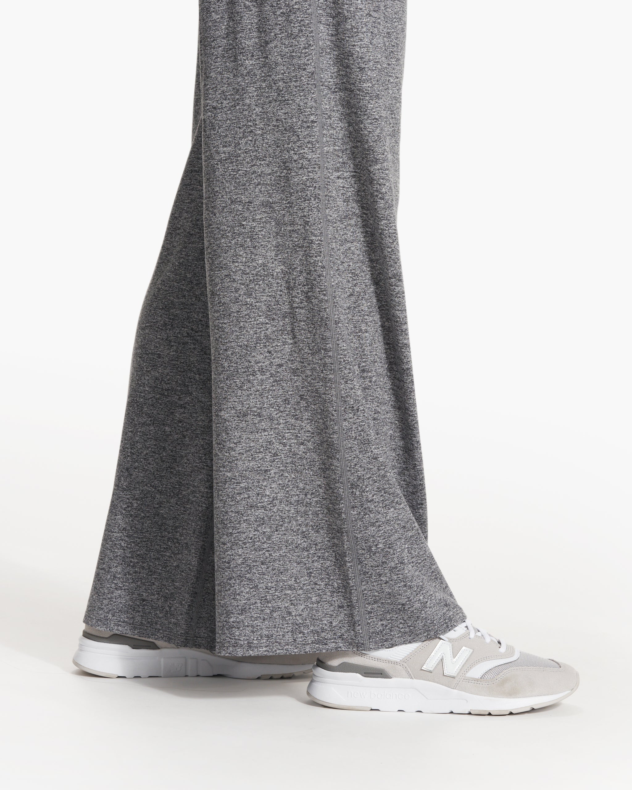 Halo Essential Wideleg Pant - Long | Heather Grey - Image 5