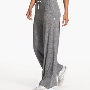 Halo Essential Wideleg Pant - Long | Heather Grey