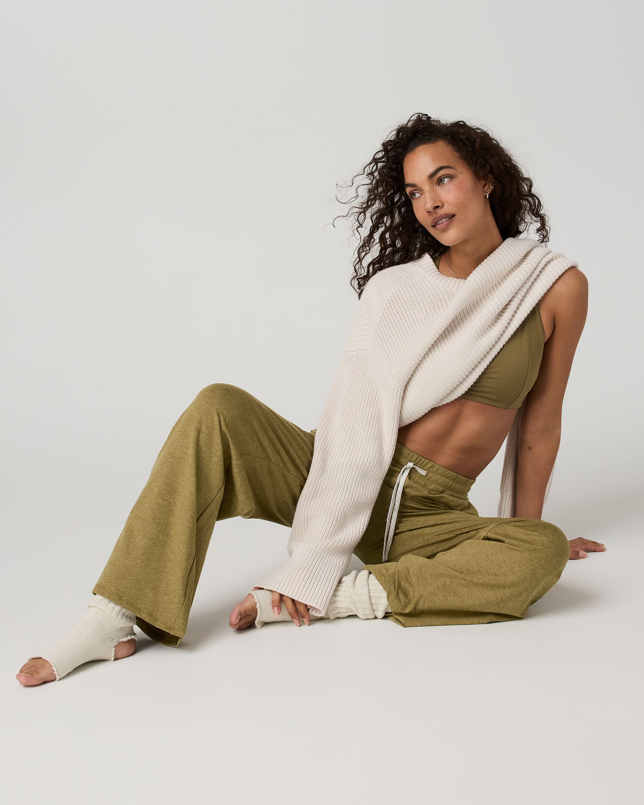 Halo Essential Wideleg Pant | Saguaro Heather - Image 2