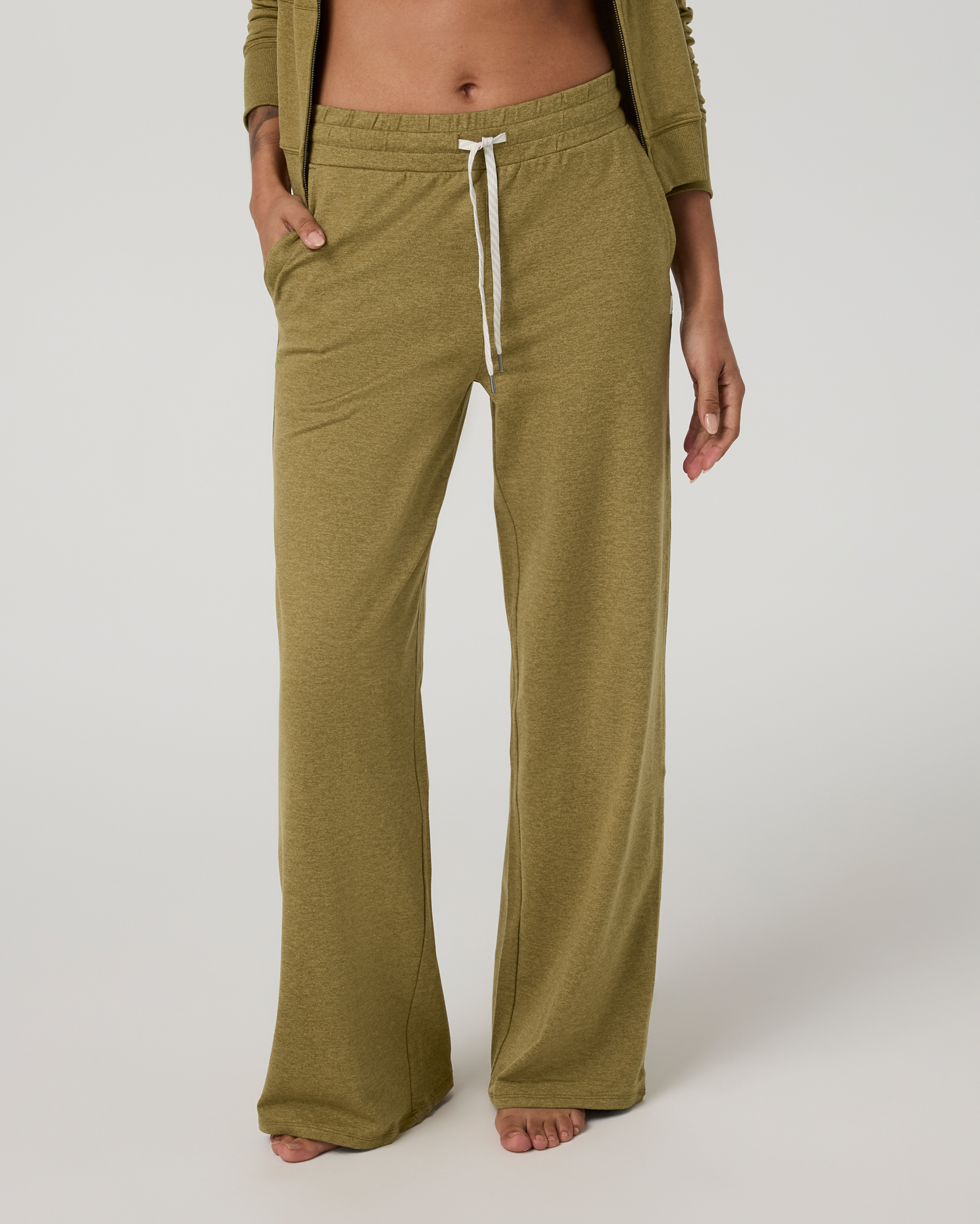 Halo Essential Wideleg Pant - Short | Saguaro Heather - Image 2
