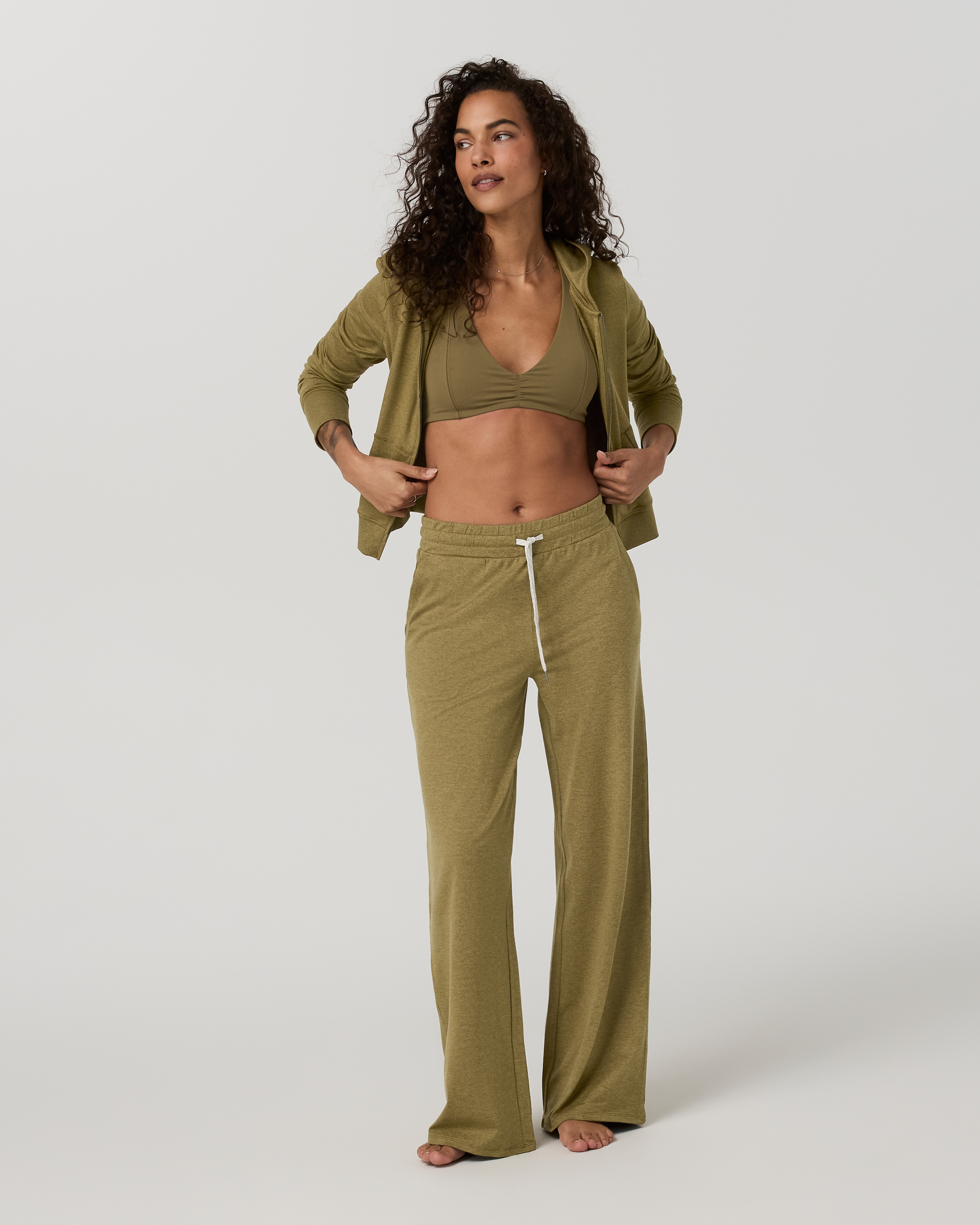 Halo Essential Wideleg Pant | Saguaro Heather - Image 4