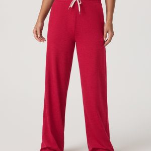 Halo Essential Wideleg Pant | Strawberry Heather