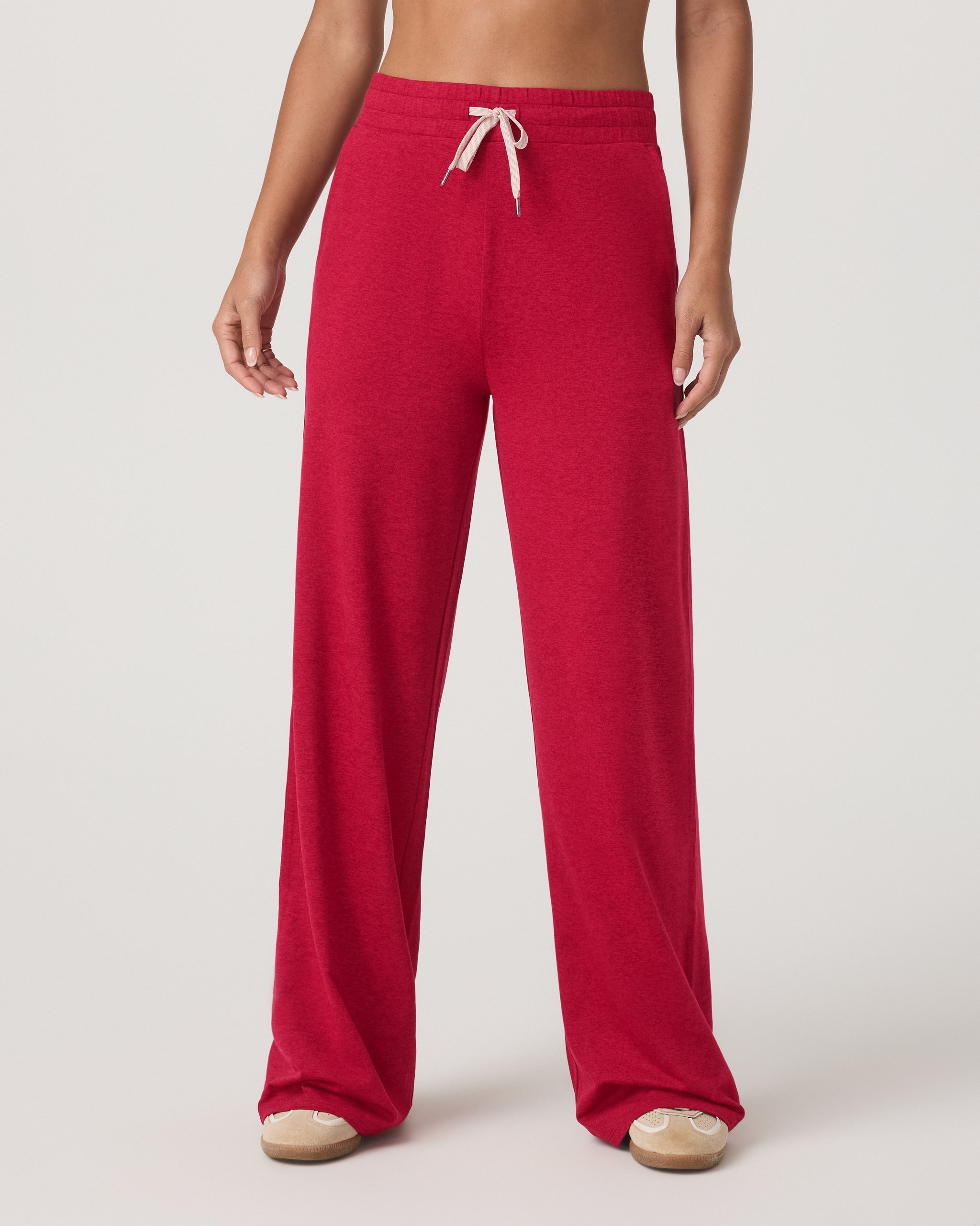Halo Essential Wideleg Pant | Strawberry Heather