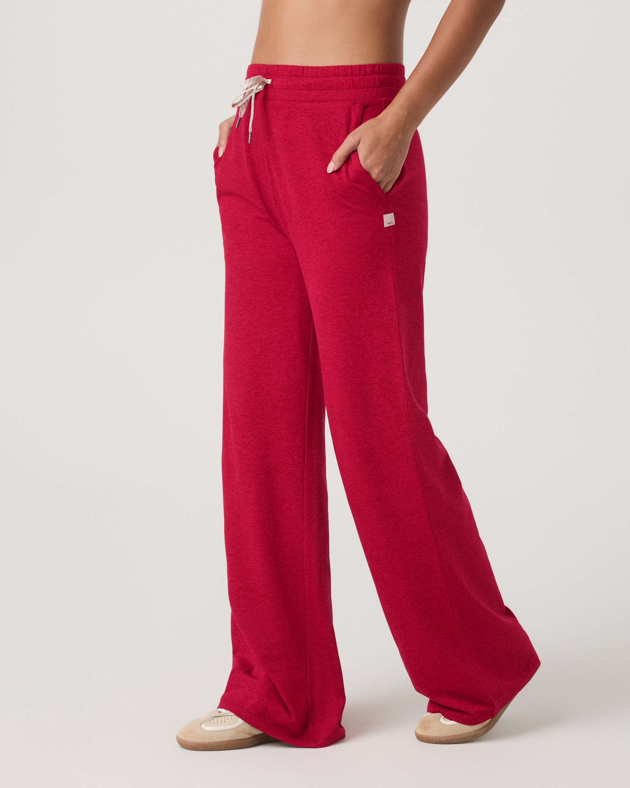 Halo Essential Wideleg Pant | Strawberry Heather - Image 4