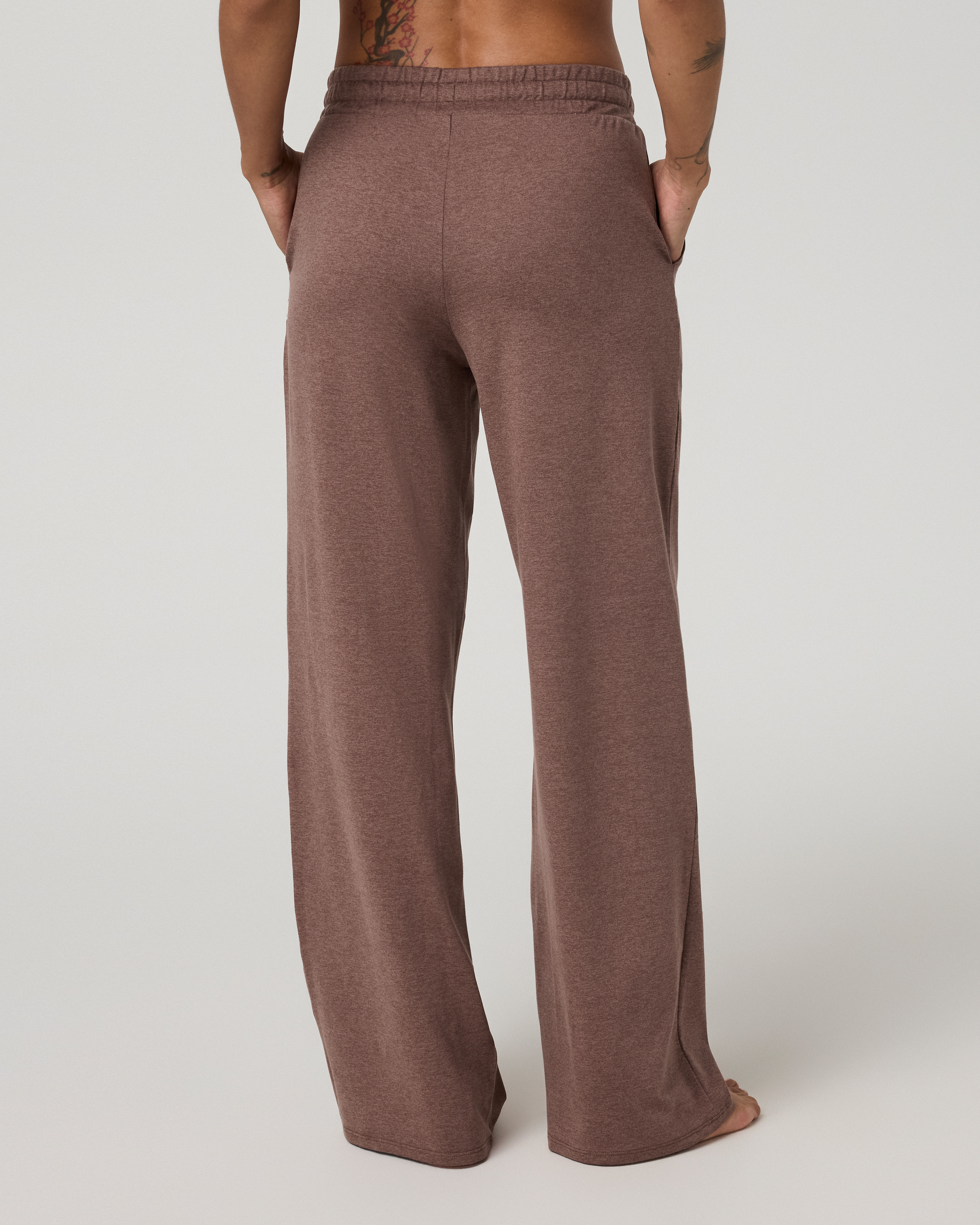 Halo Essential Wideleg Pant - Short | Sable Heather - Image 3