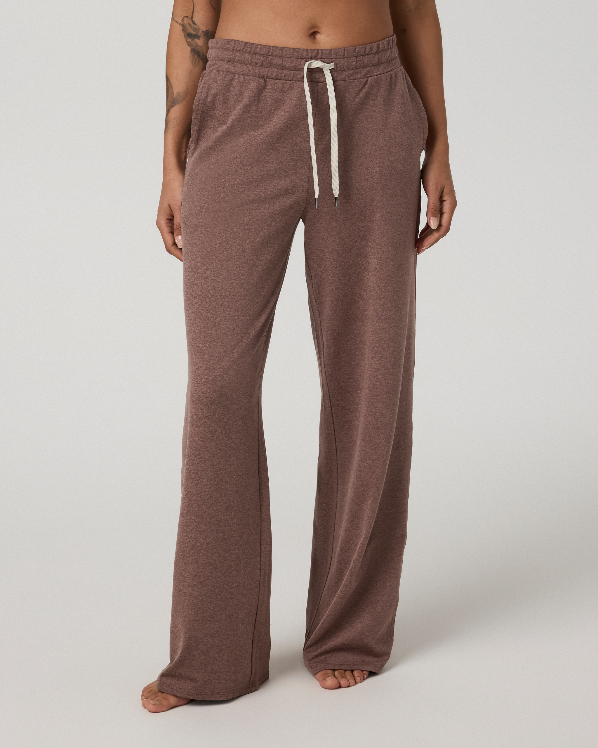 Halo Essential Wideleg Pant | Sable Heather - Image 2